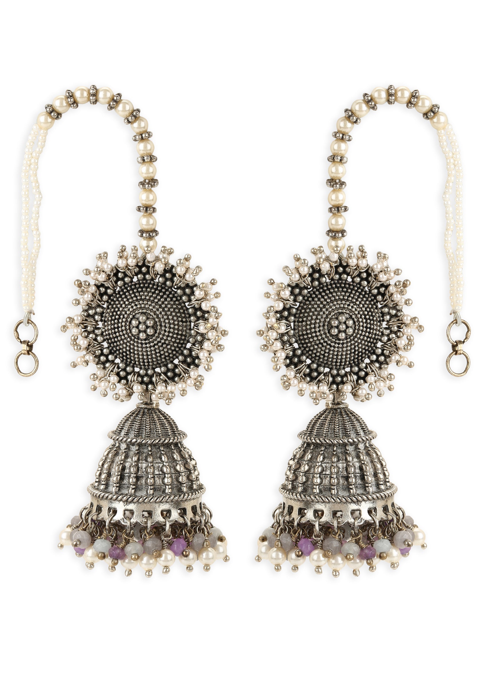 AMALKA PEARL-JADE JHUMKAS