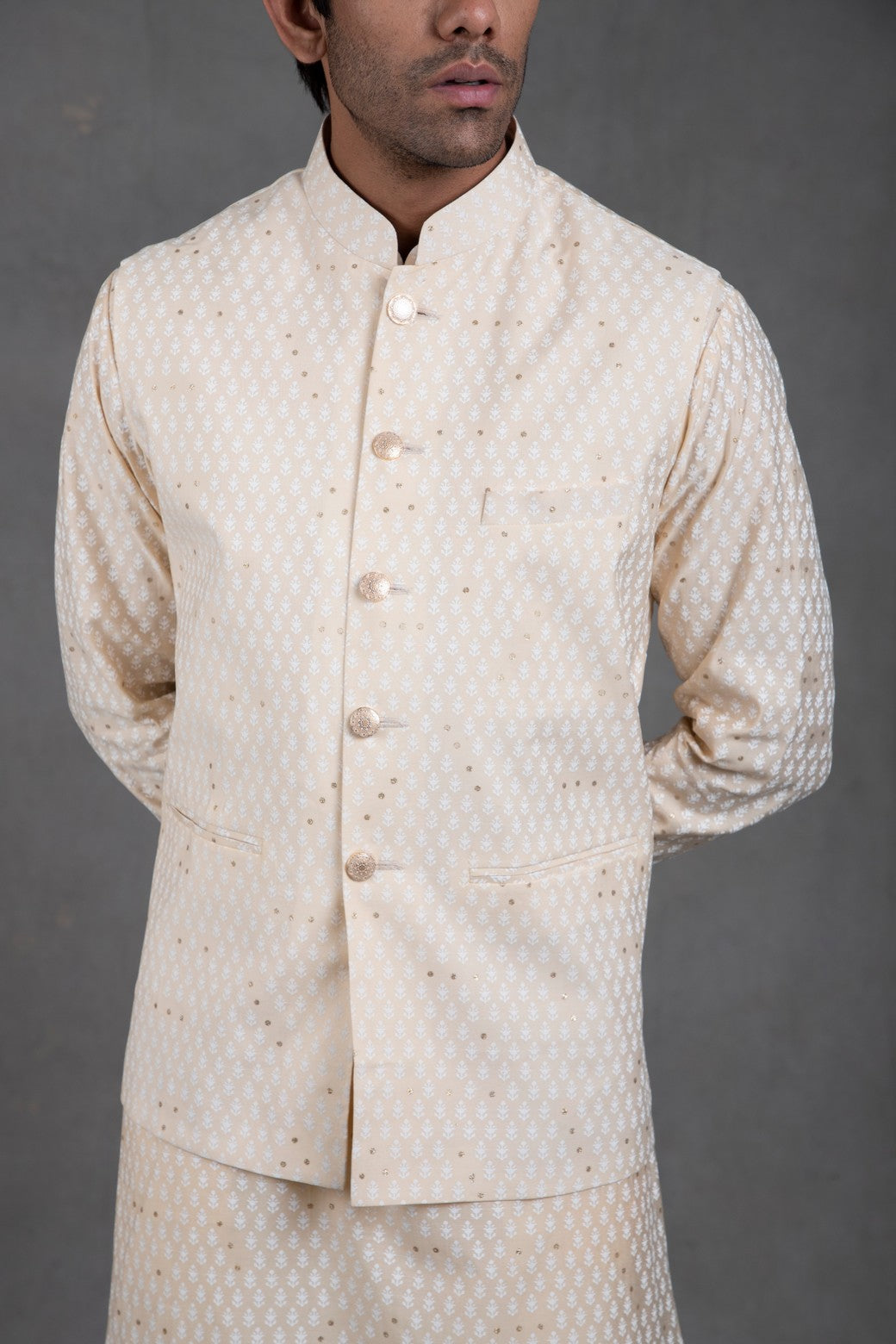 printed jacket for kurta