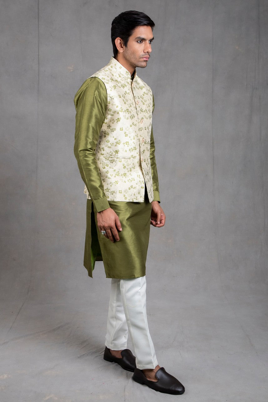 floral jacket with kurta