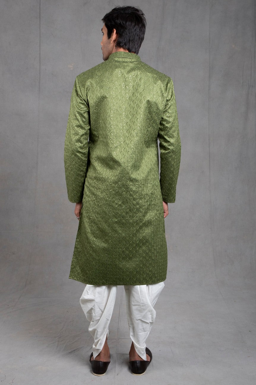 Green Chikan Kurta