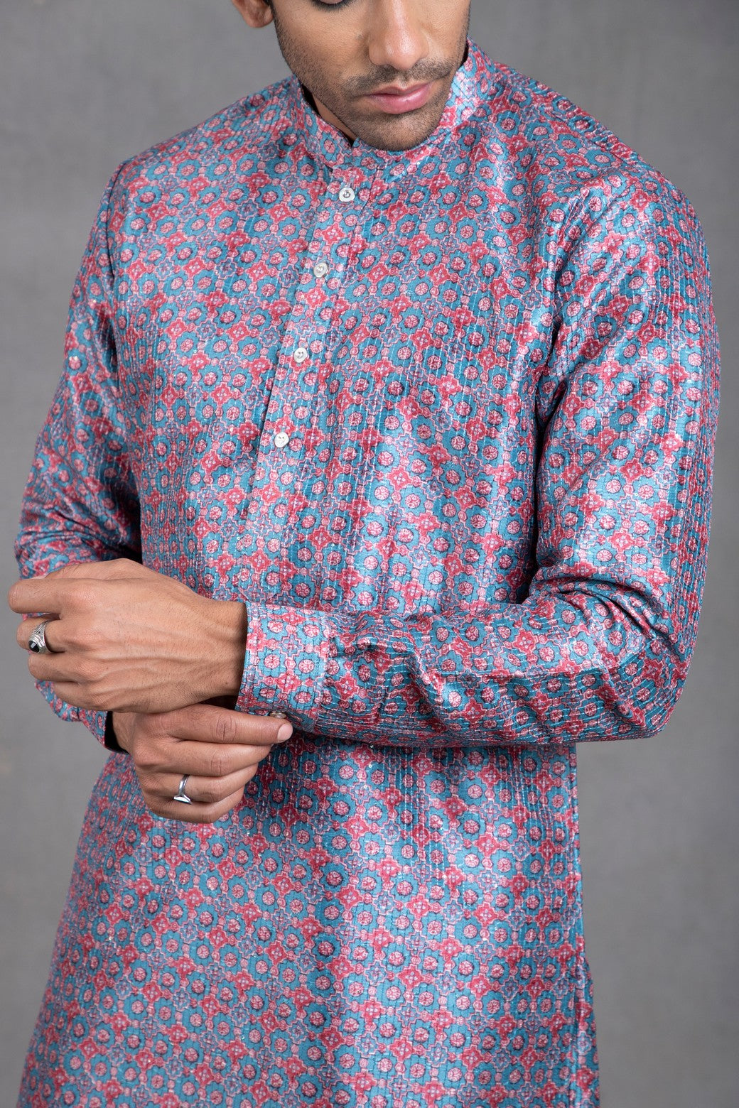 mens designer kurta churidar set