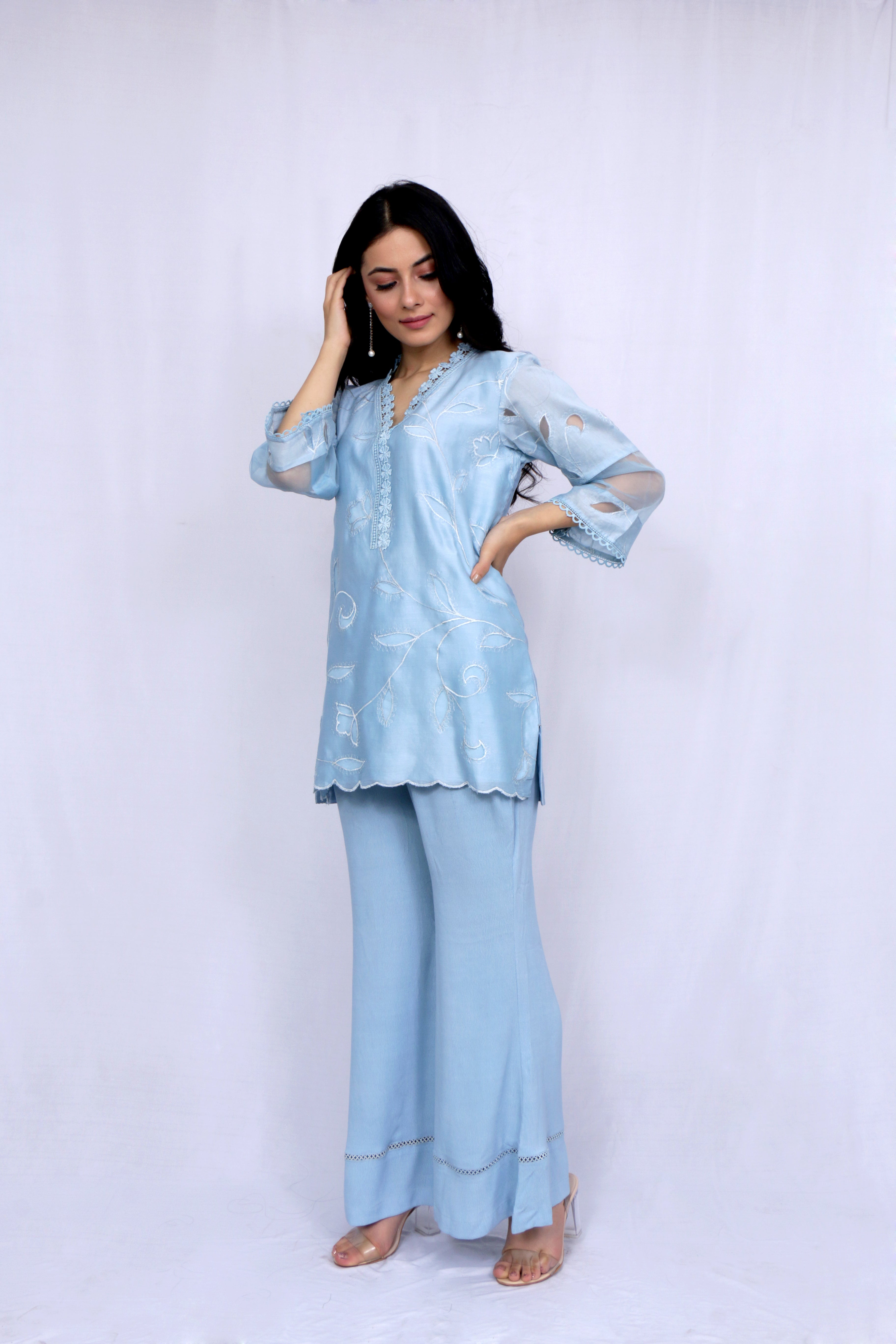 Powder Blue Kurta Sets