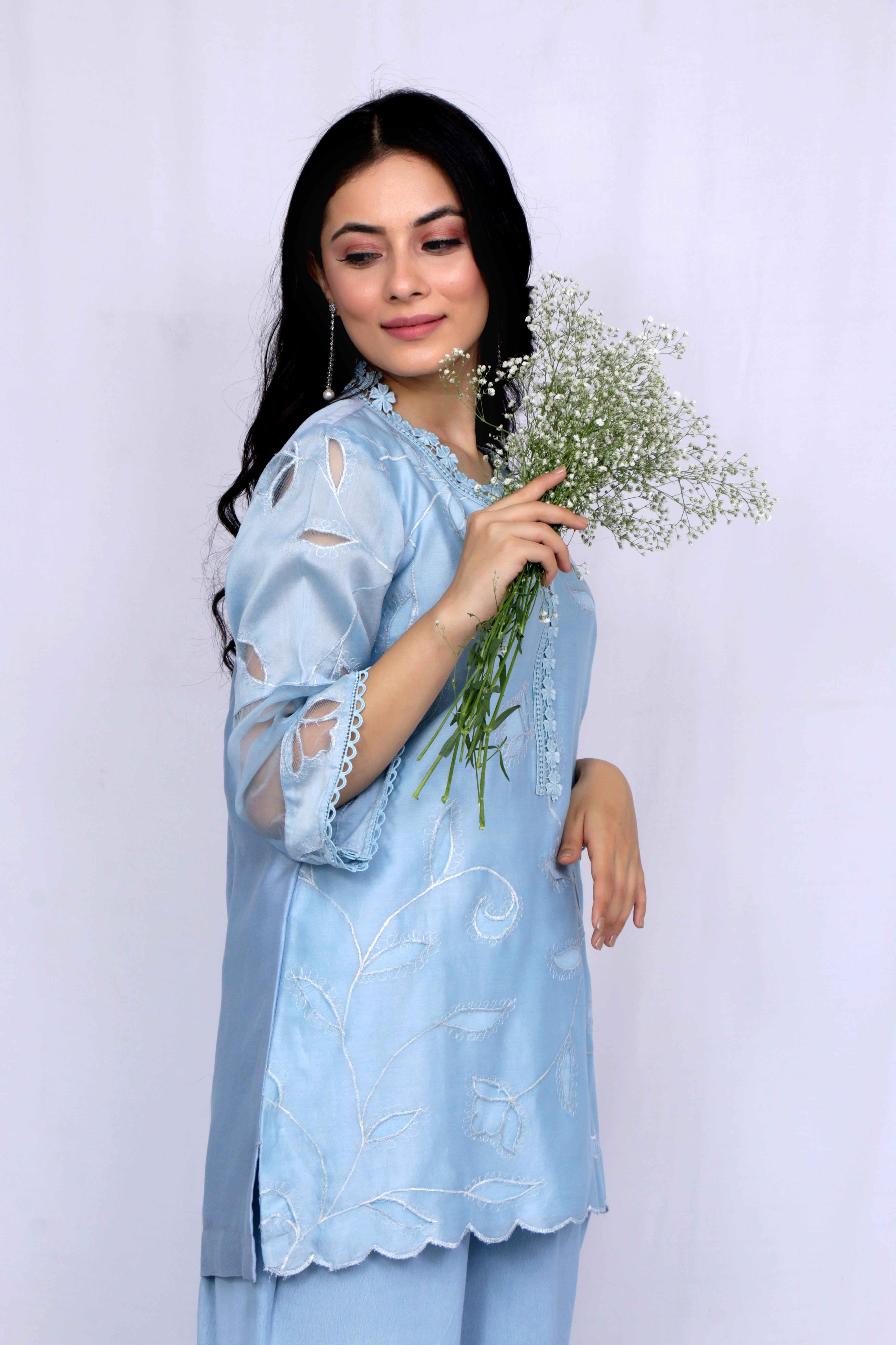 Powder Blue Kurta Sets