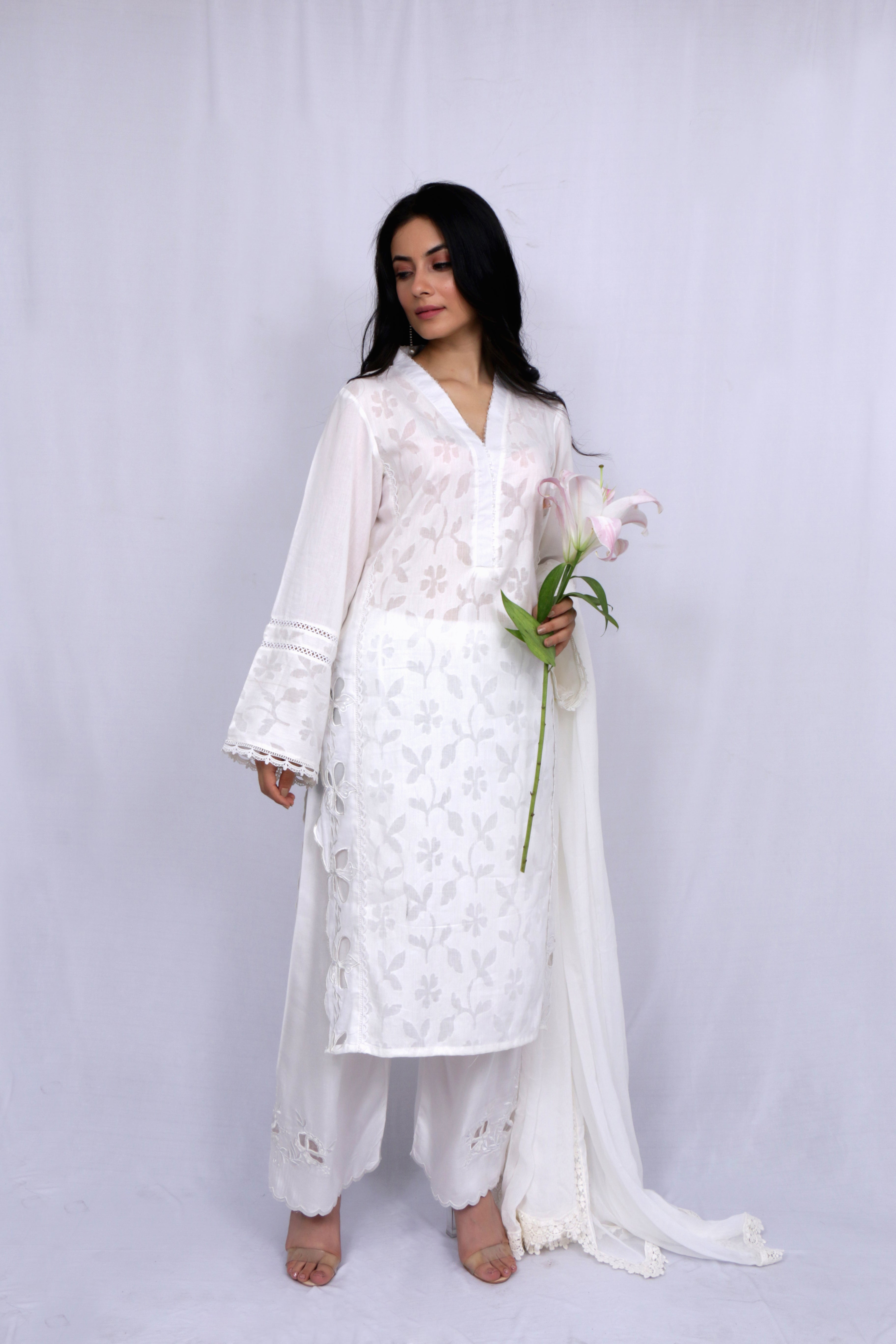 White Alyssum Kurta Sets