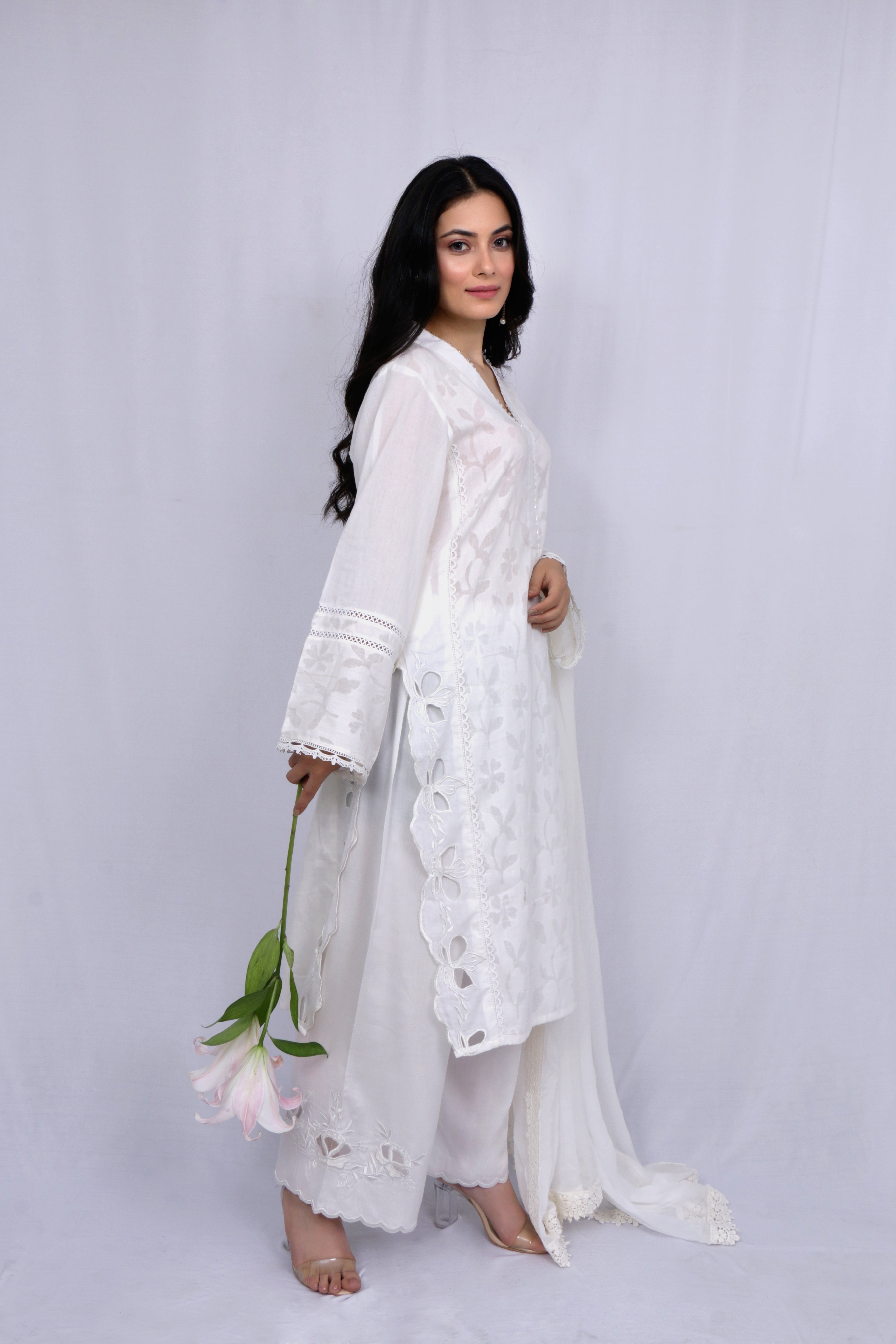 White Alyssum Kurta Sets