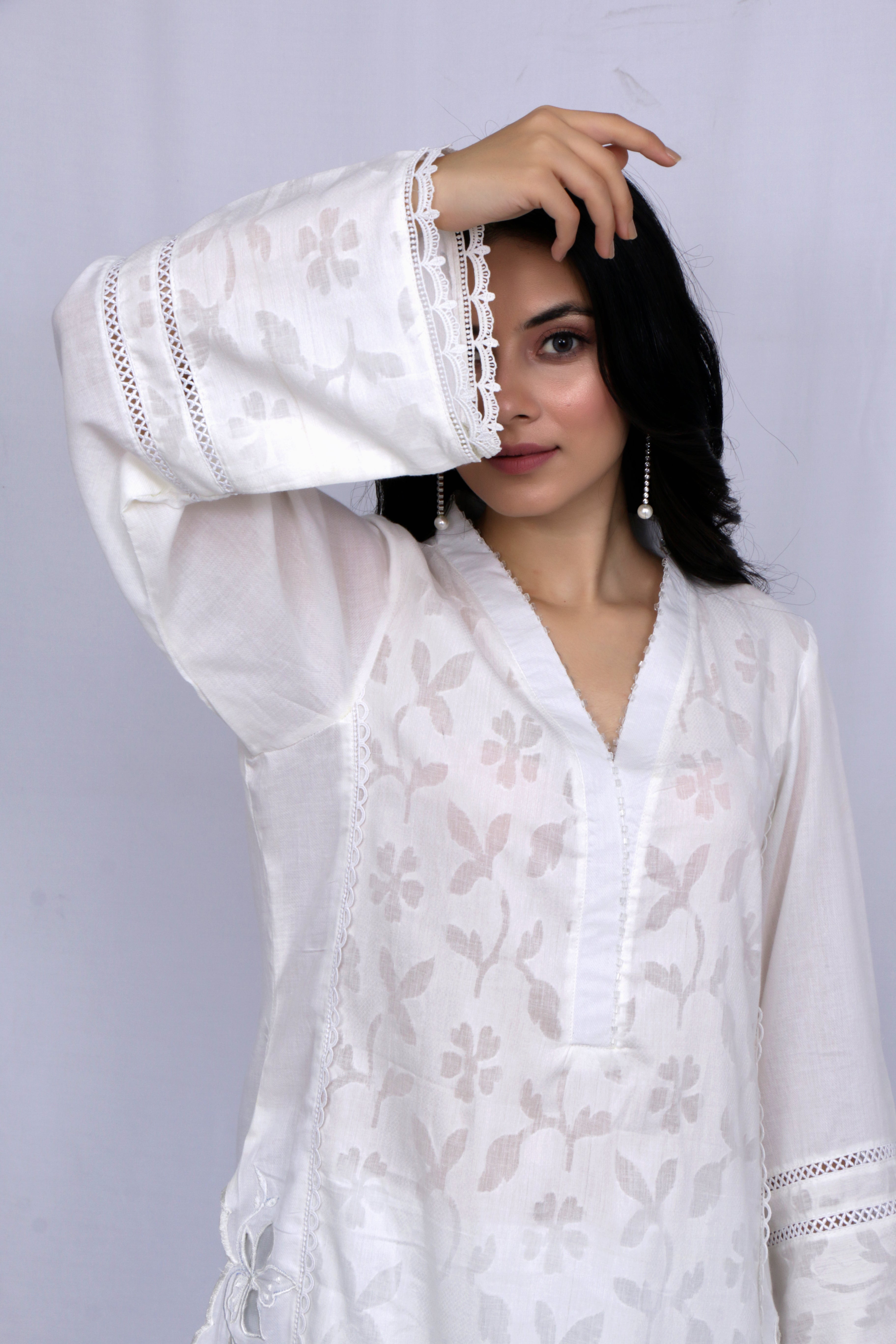 White Alyssum Kurta Sets