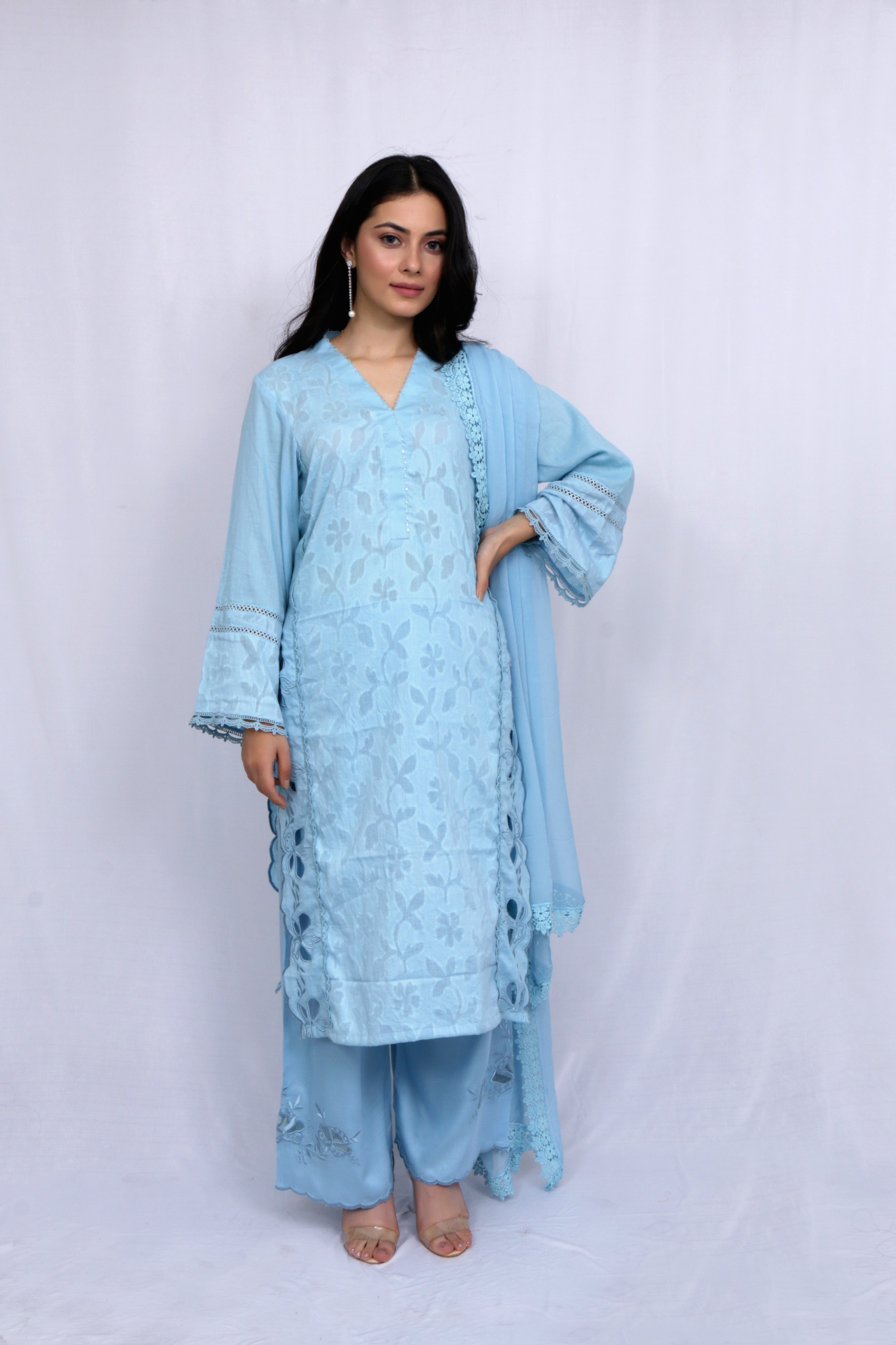 Dreamy Powder Blue Kurta Sets