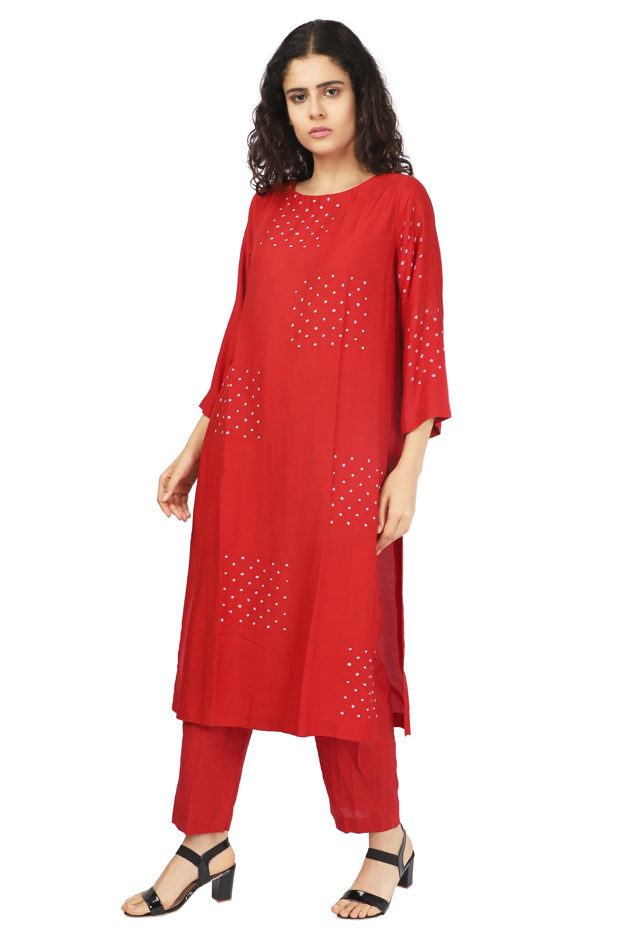 RED KURTA SET