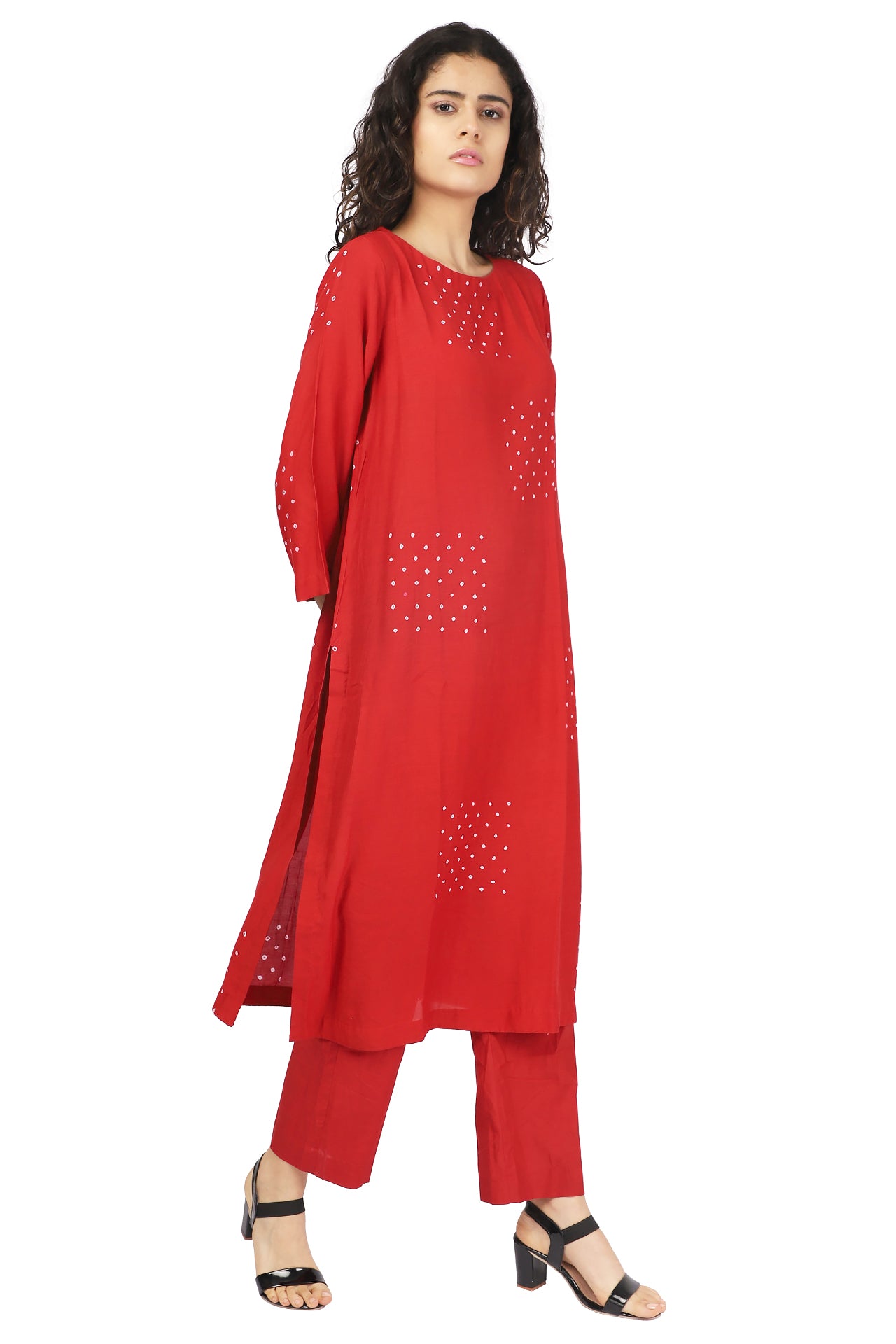 RED KURTA SET