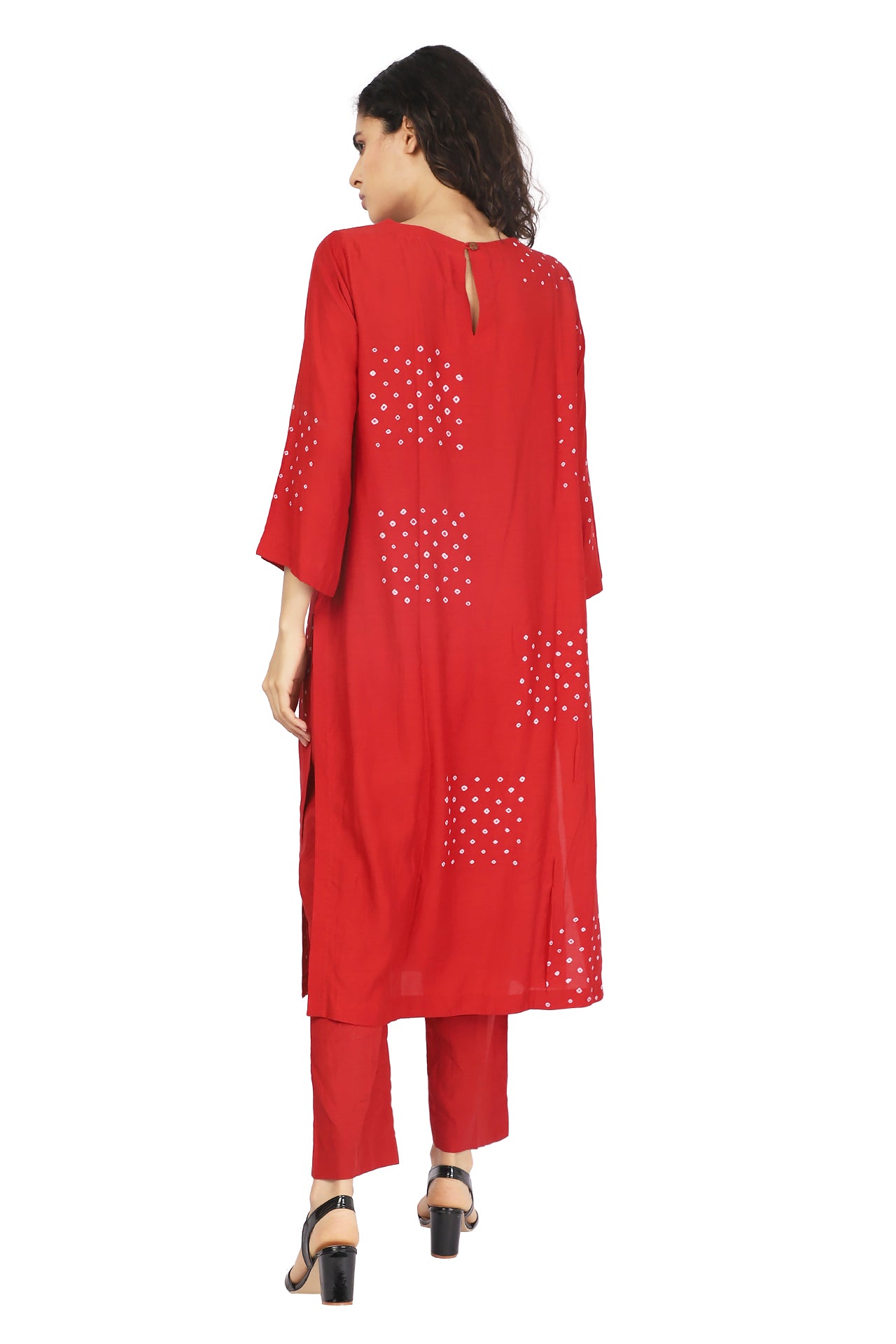 RED KURTA SET