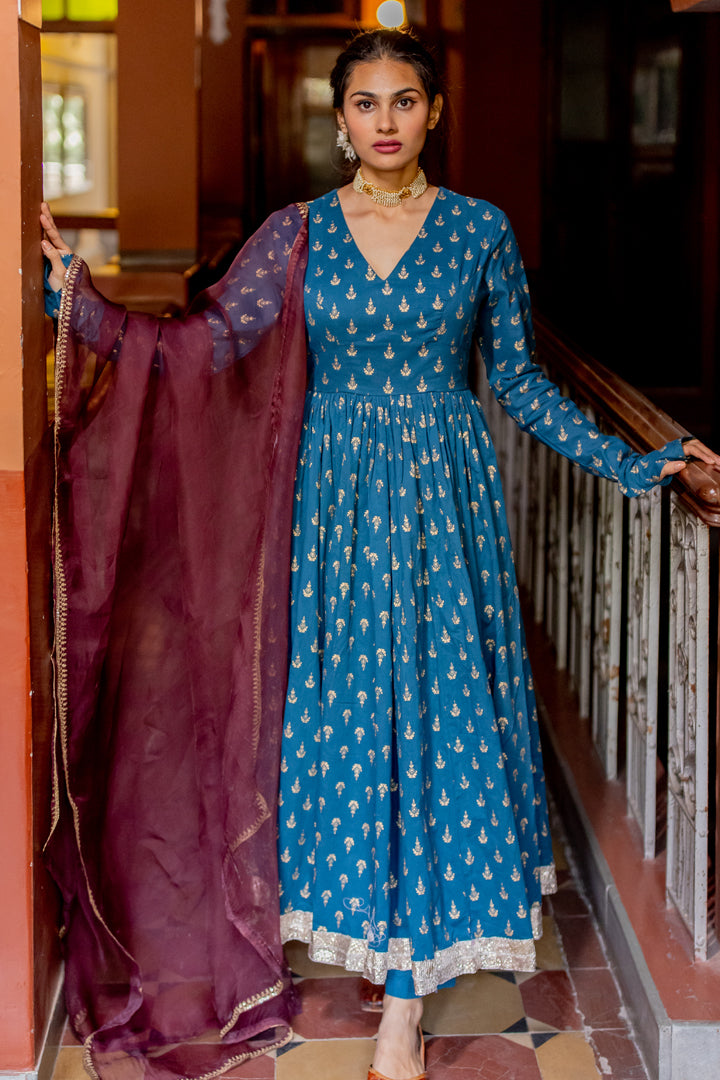 anarkali with dupatta set