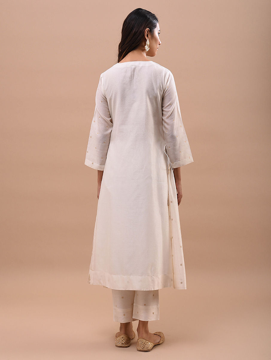 CHANDERI PANELLED KURTA