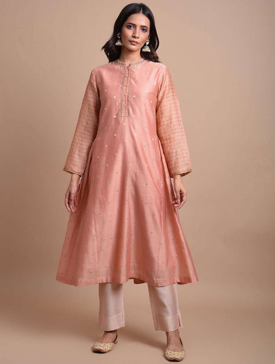 PINK CHANDERI KURTA