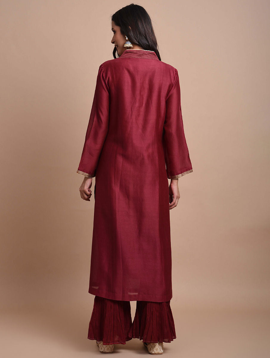 MAROON KURTA WITH PANTS