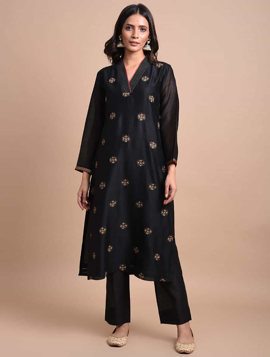 BLACK KURTA WITH PANTS