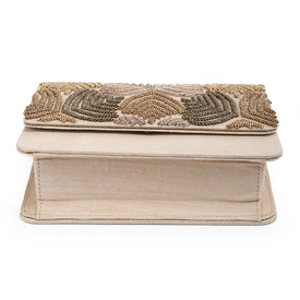 Unique design gold clutch