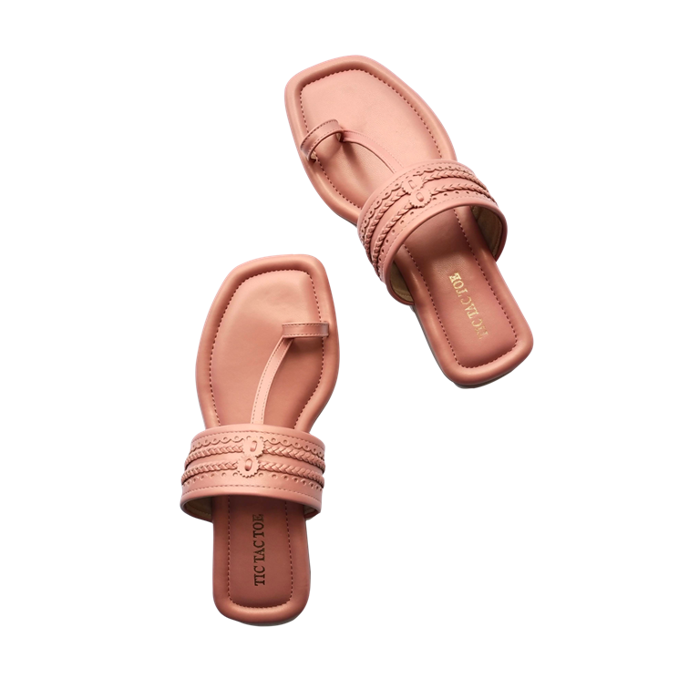 Nude Pink  Megh Kolhapuri Footwear