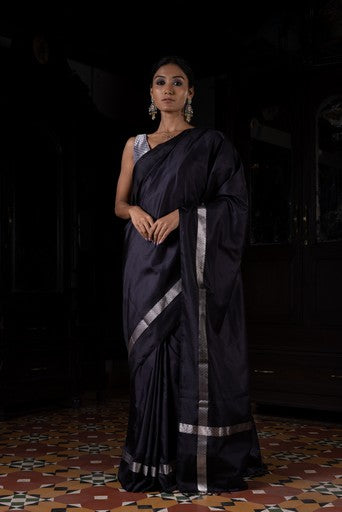 Sanjh Anchal' Geometric Zari Pure Silk Benarasi Handloon Sari