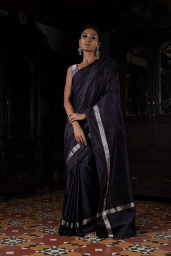 Sanjh Anchal' Geometric Zari Pure Silk Benarasi Handloon Sari