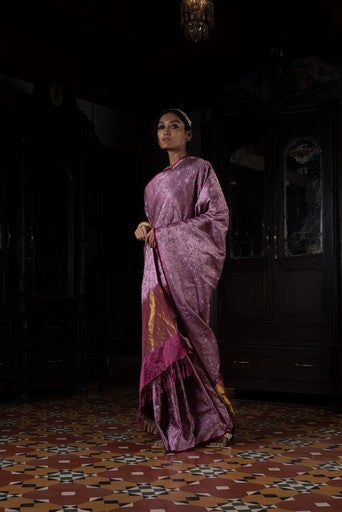 Pushpavali' Tanchoi Zari Pure Silk Benarasi Handloom Sari