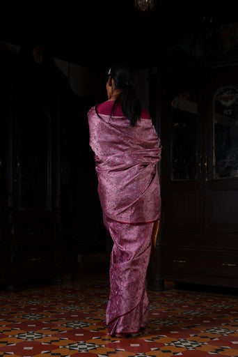 Pushpavali' Tanchoi Zari Pure Silk Benarasi Handloom Sari