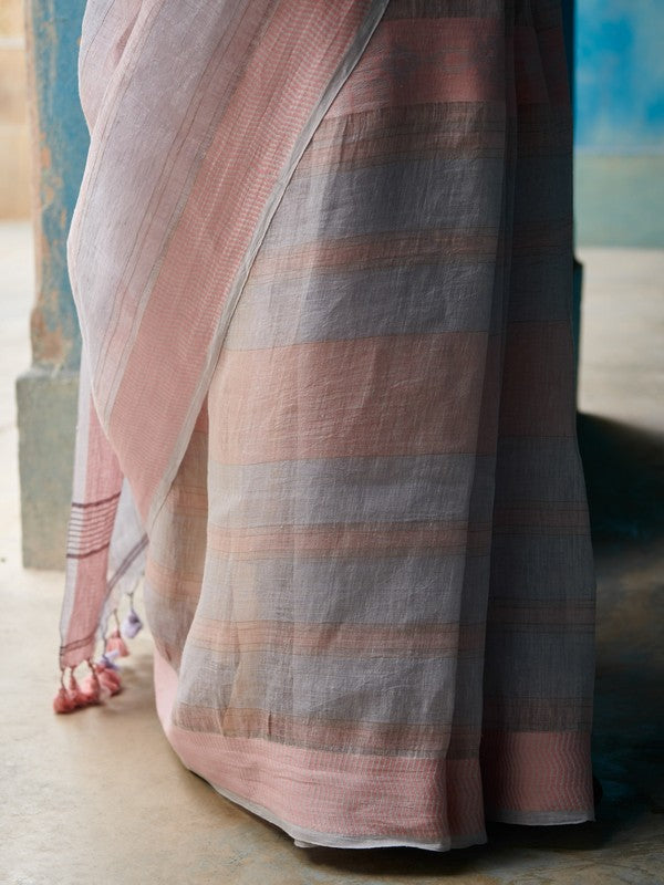 SHASHI'  Linen Handloom Sari