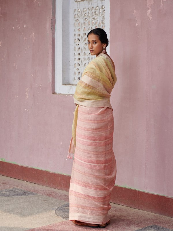 RANI'  Linen Handloom Sari