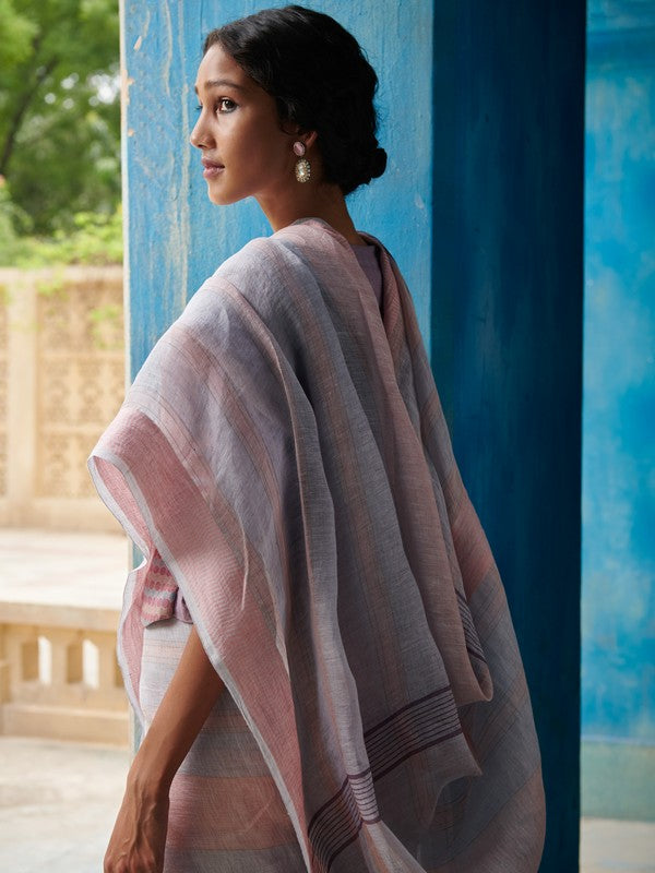 SHASHI'  Linen Handloom Sari