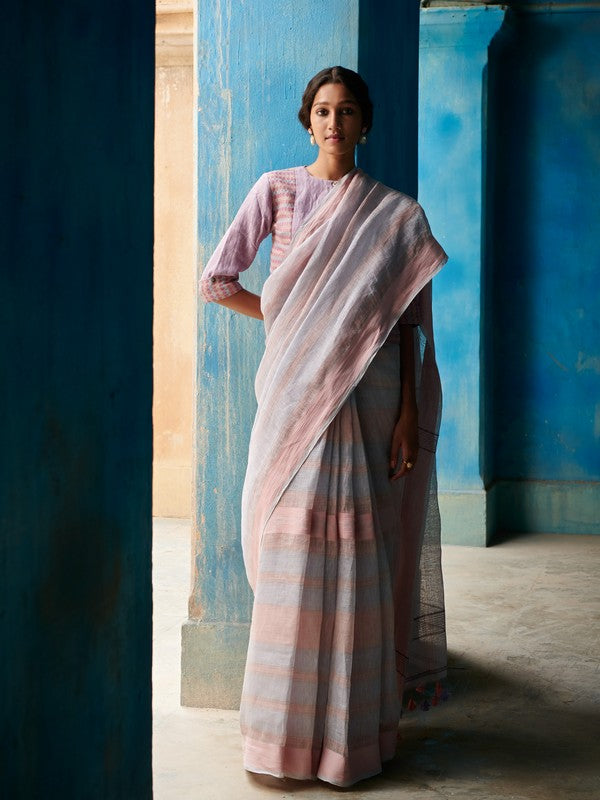 SHASHI'  Linen Handloom Sari