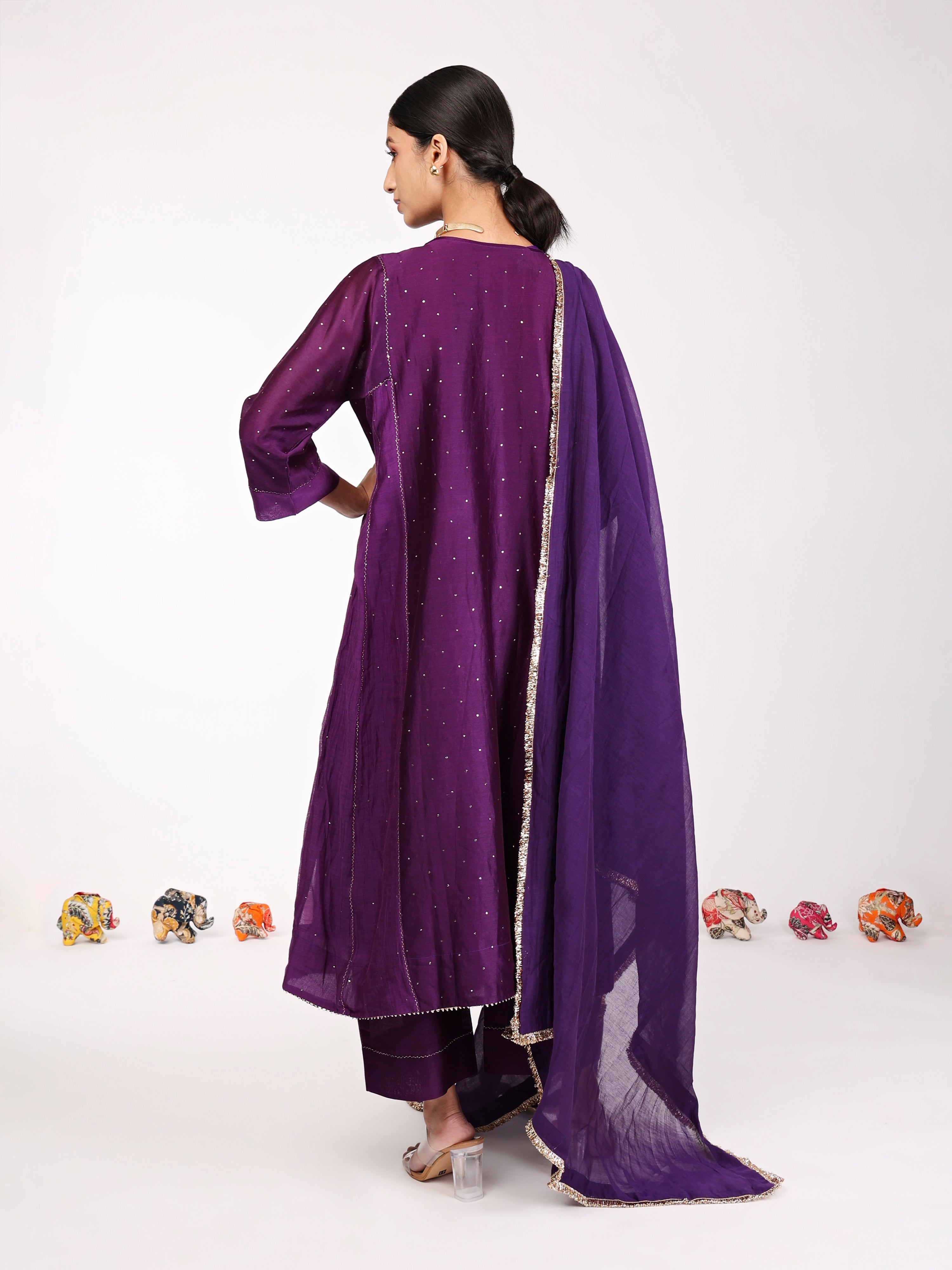 Deep Purple Kurta Set