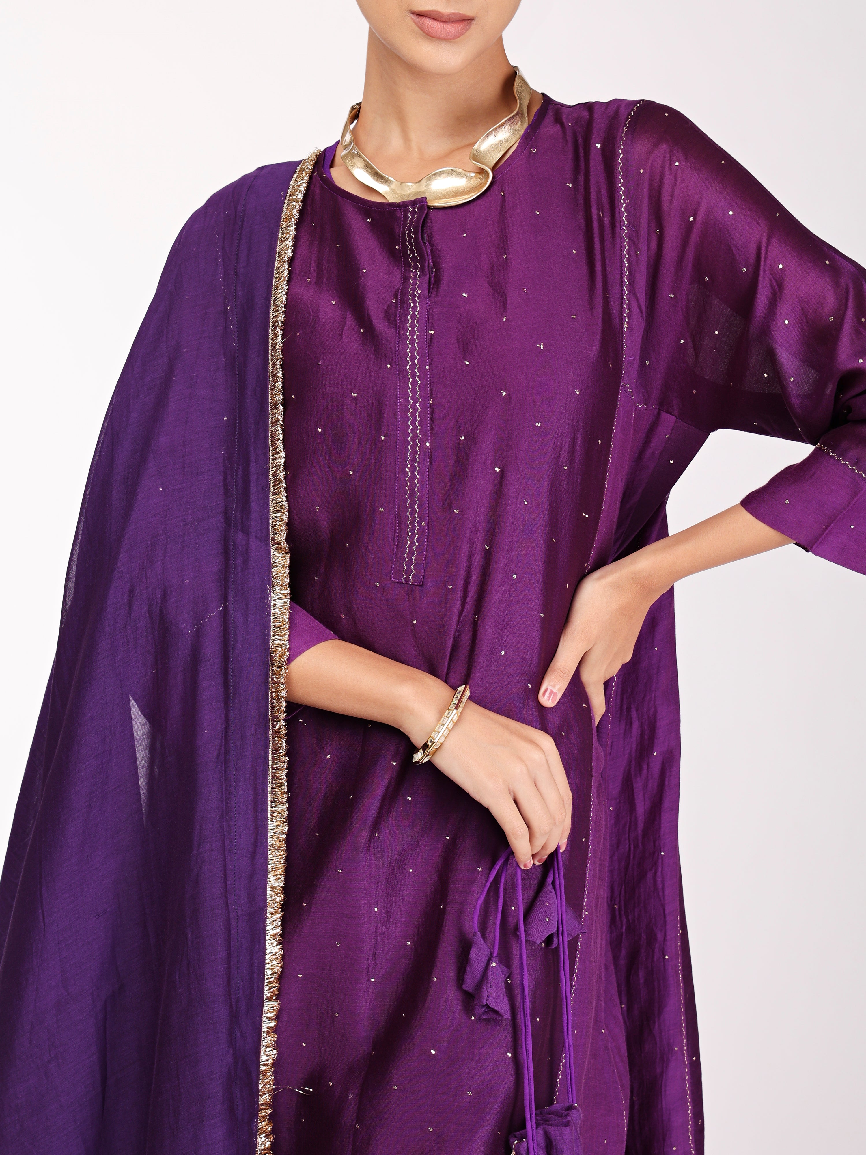 Deep Purple Kurta Set