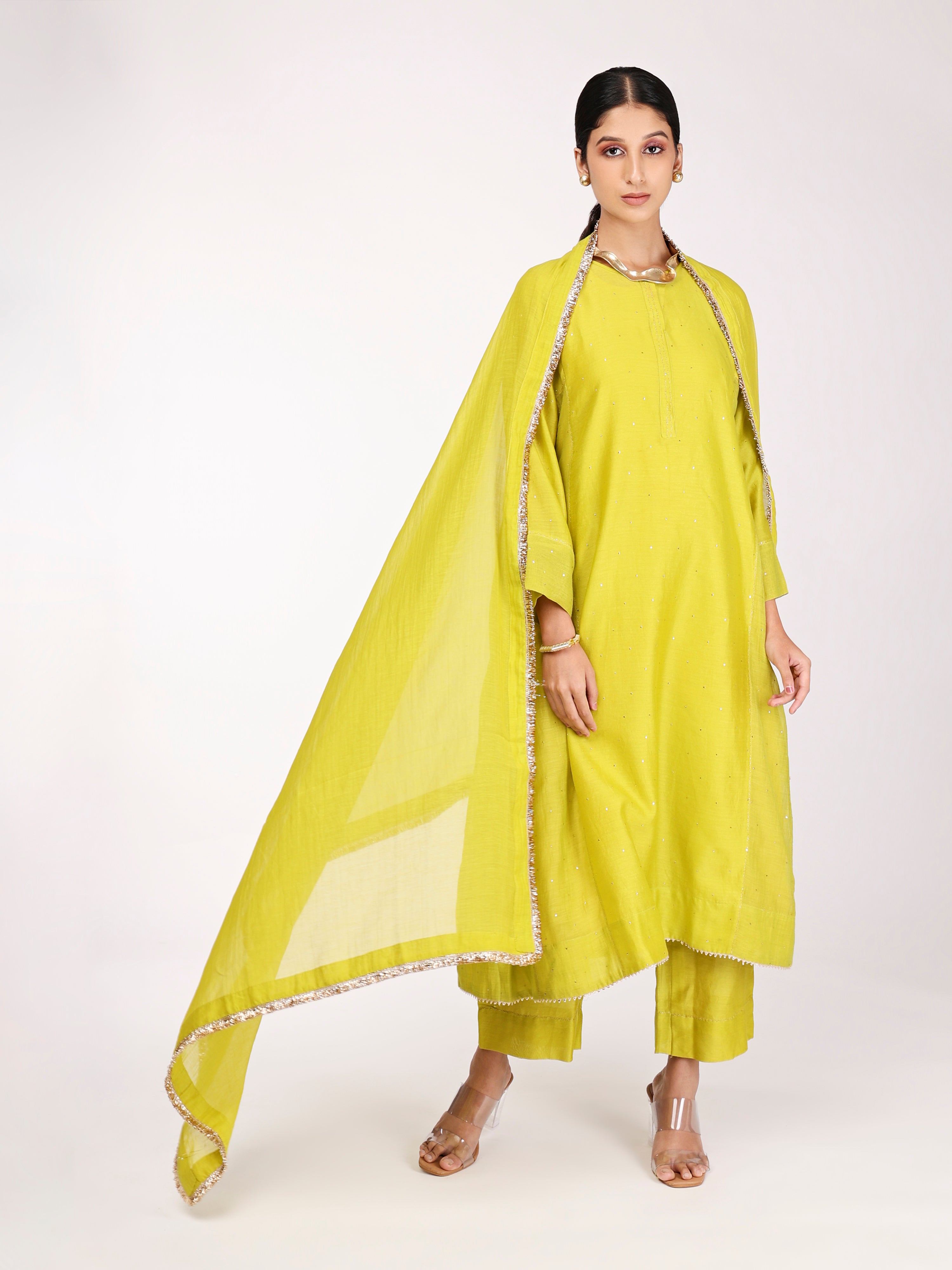 Parrot Green Kurta Set