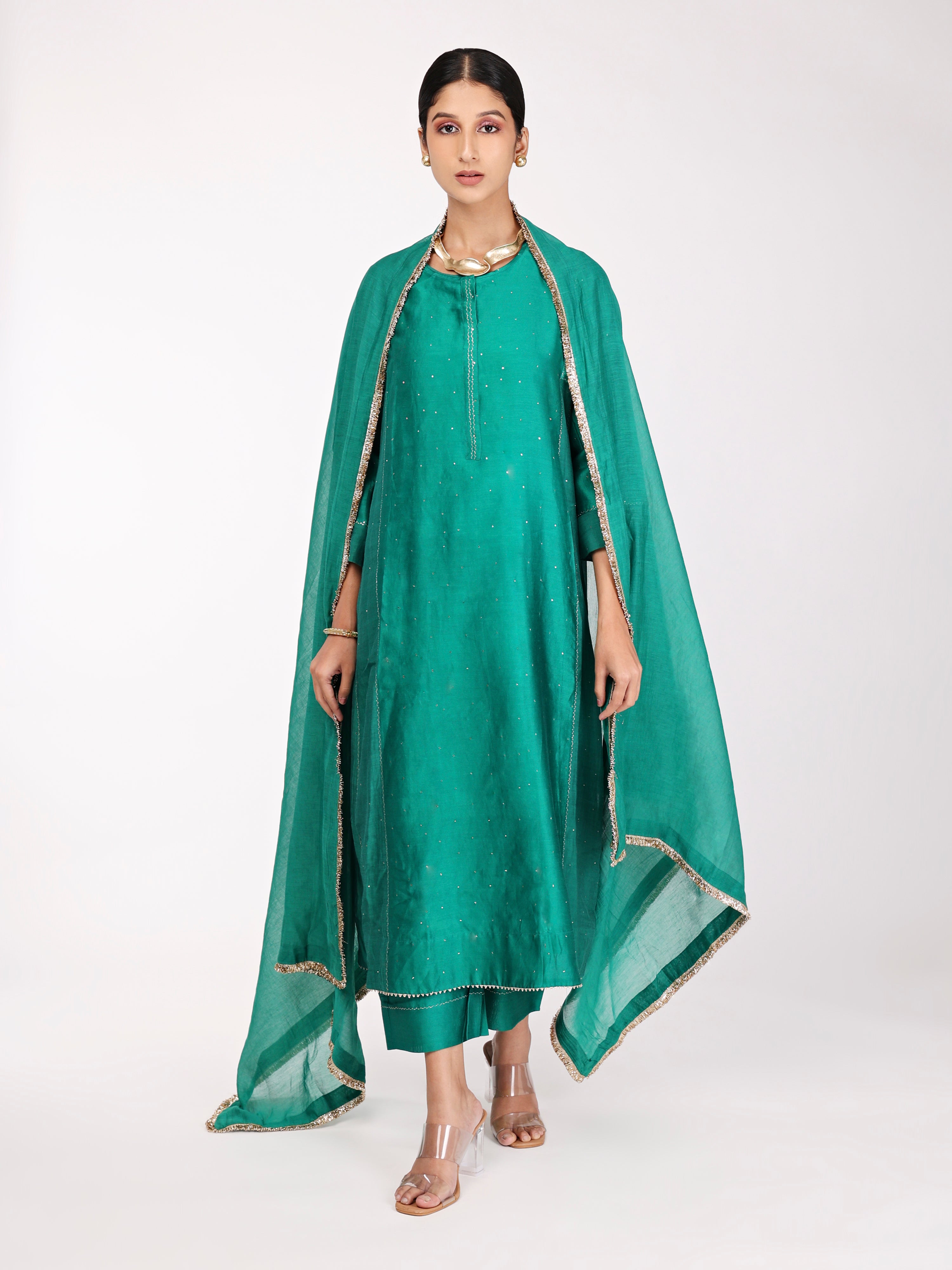 Rama Green Kurta Set