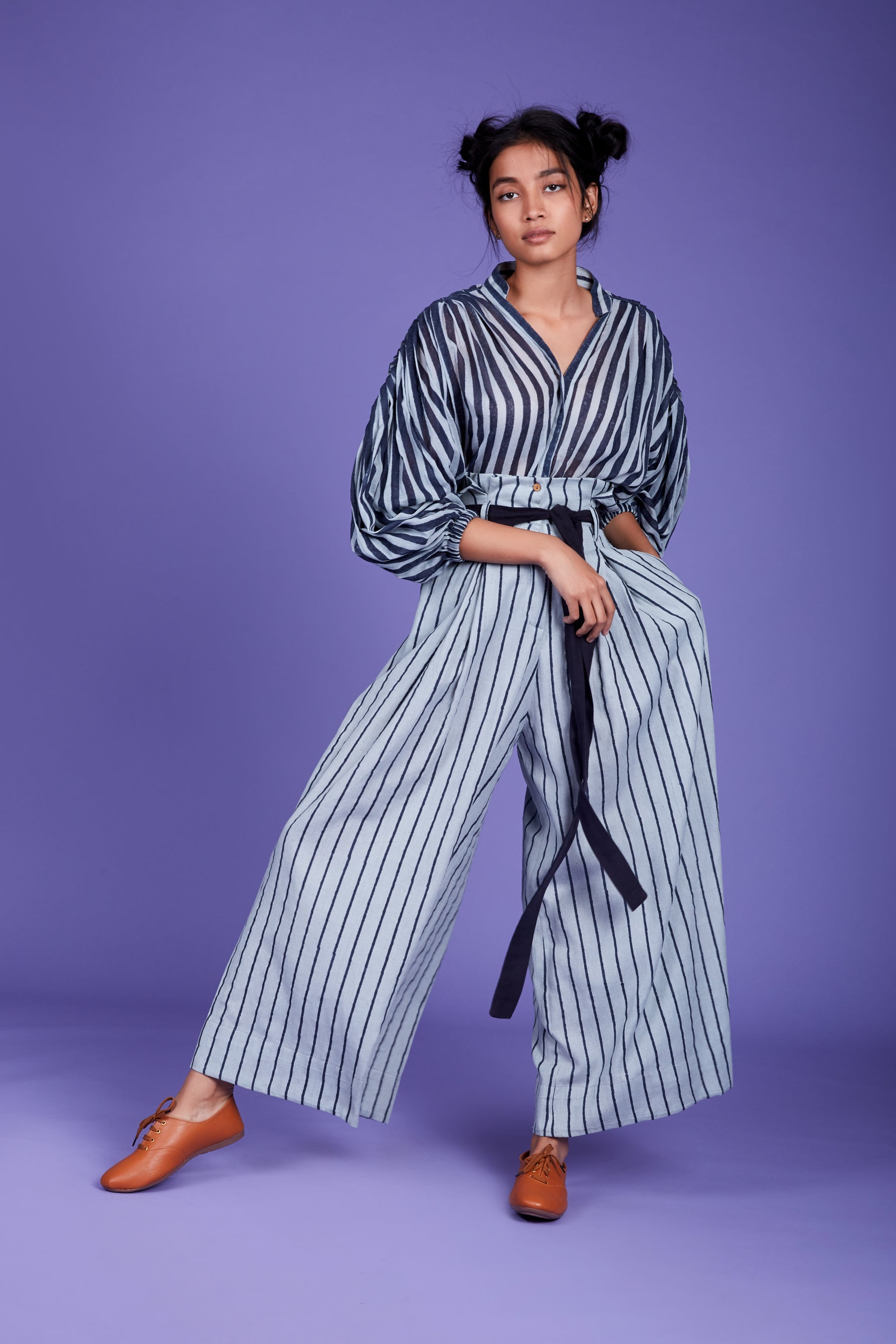 MATI BAHA SHIRT AND PANT SET - BLUE