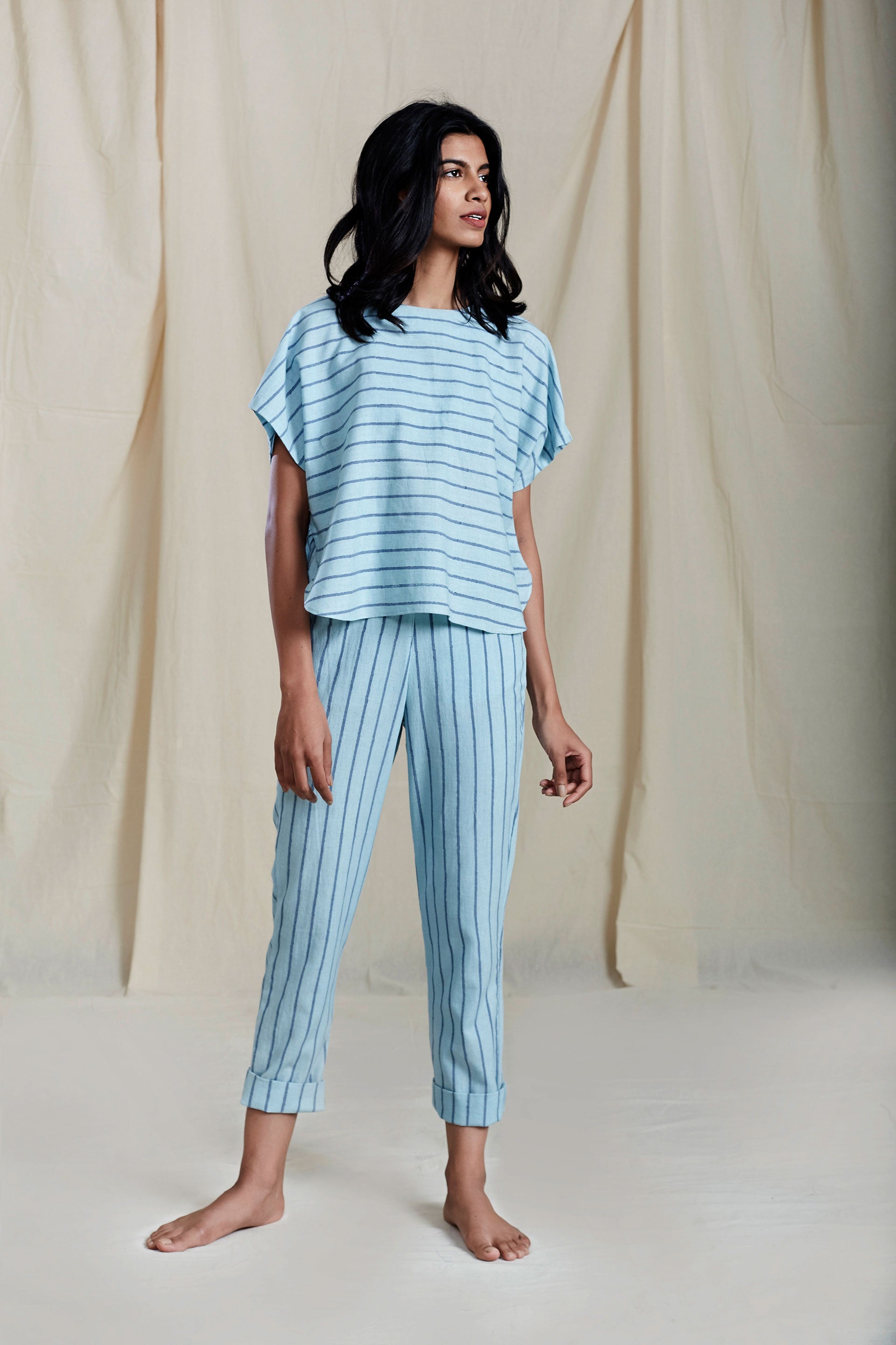 BLUE SE THIN STRIPE PANTS