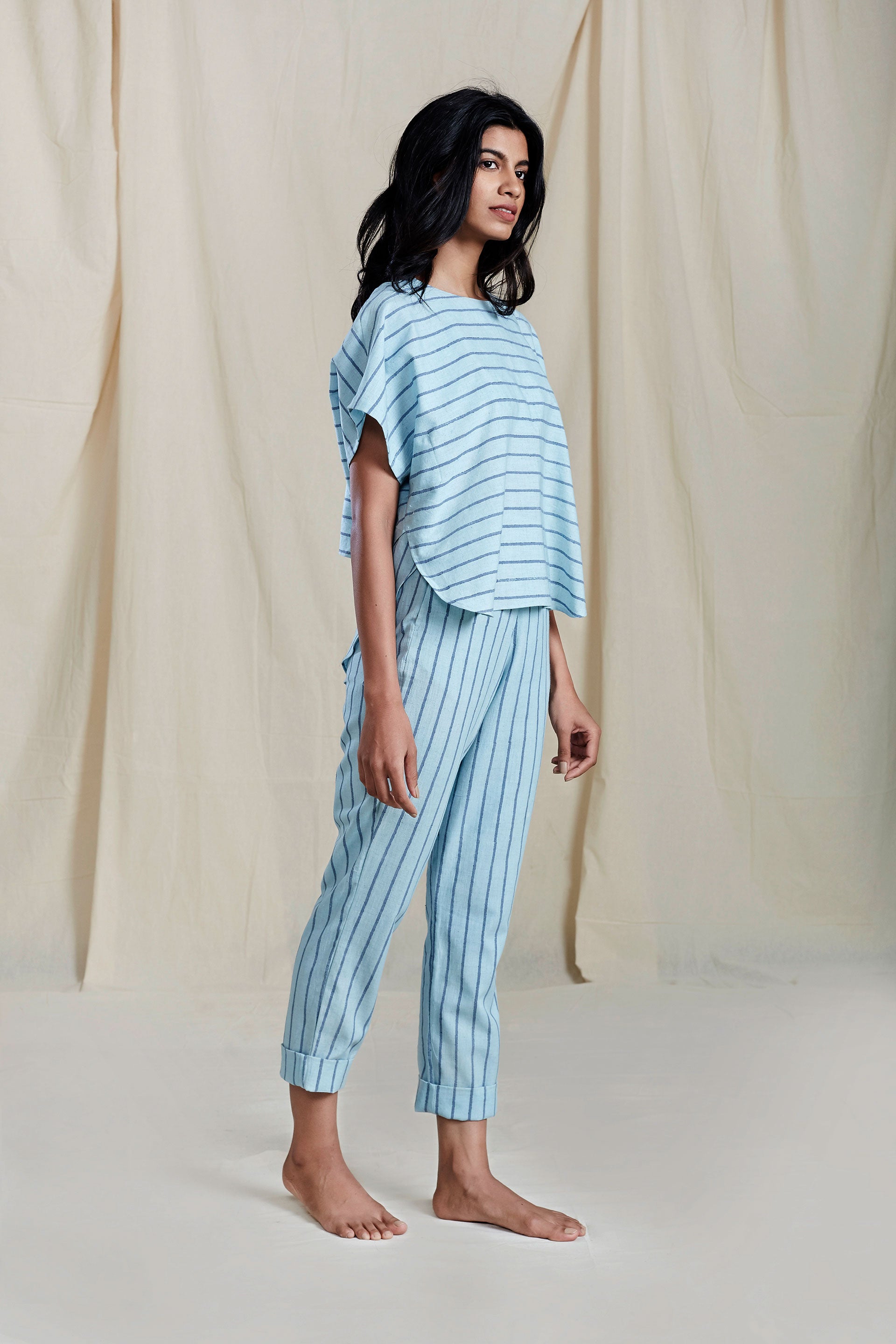 BLUE SE THIN STRIPE PANTS