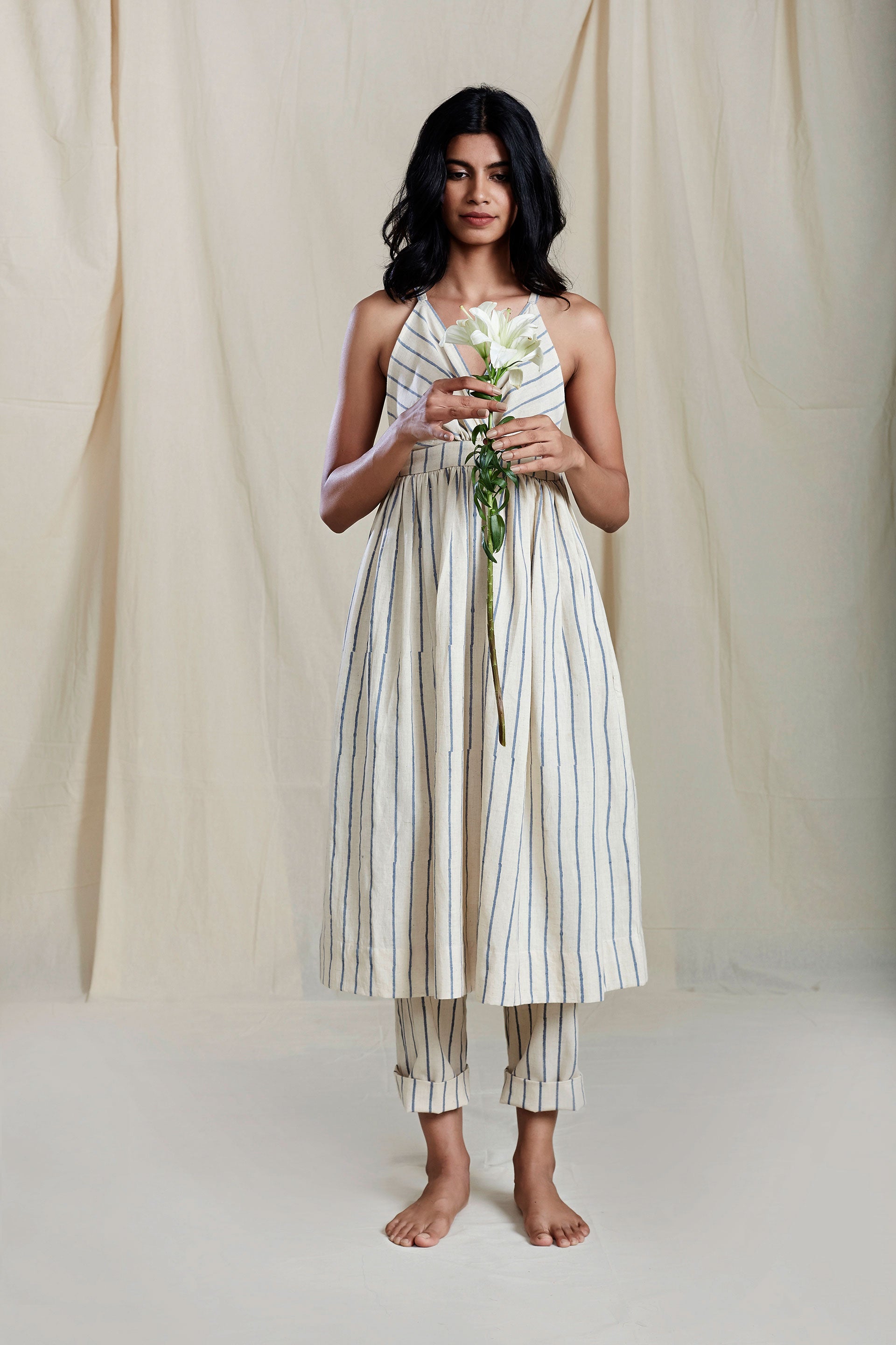 OATMEAL VAYA DRESS AND PANT SET