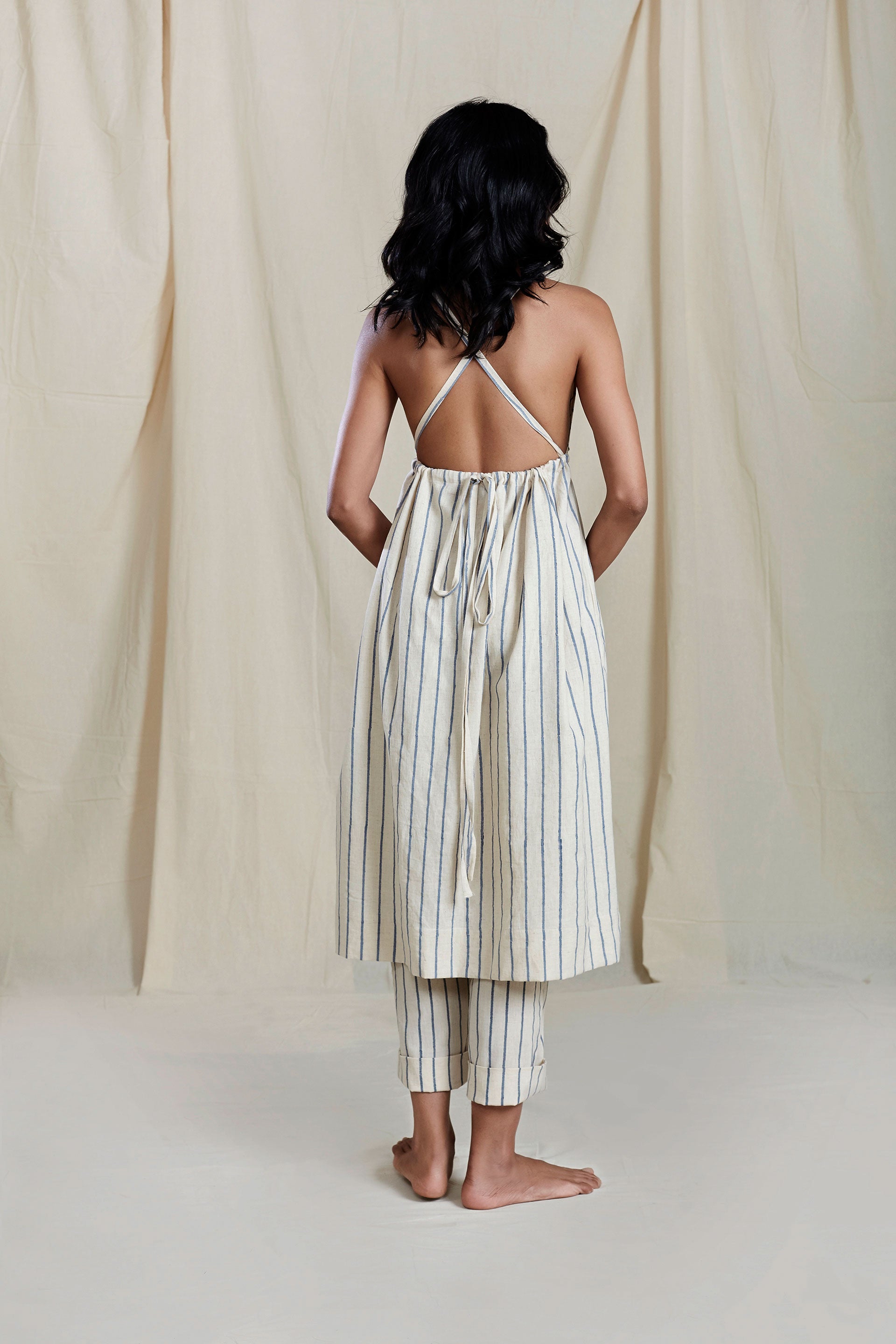 OATMEAL VAYA DRESS AND PANT SET