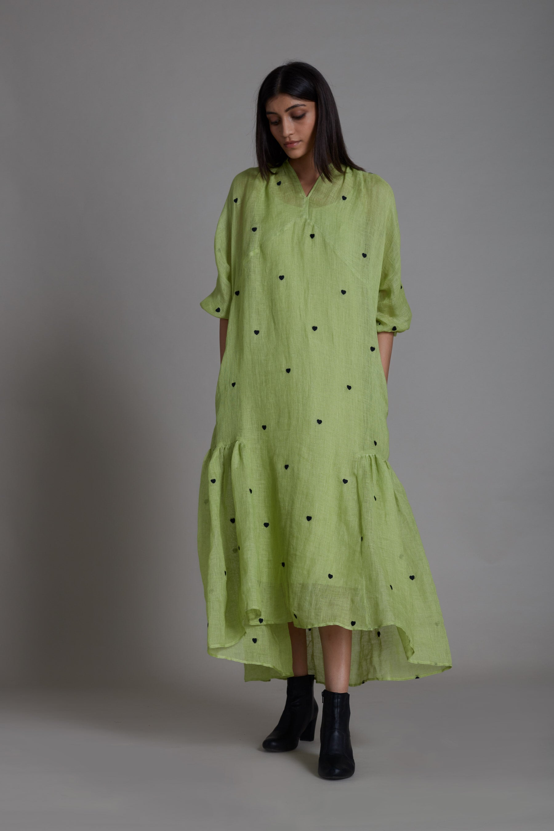 Mati Queen Of Hearts Dress-Green