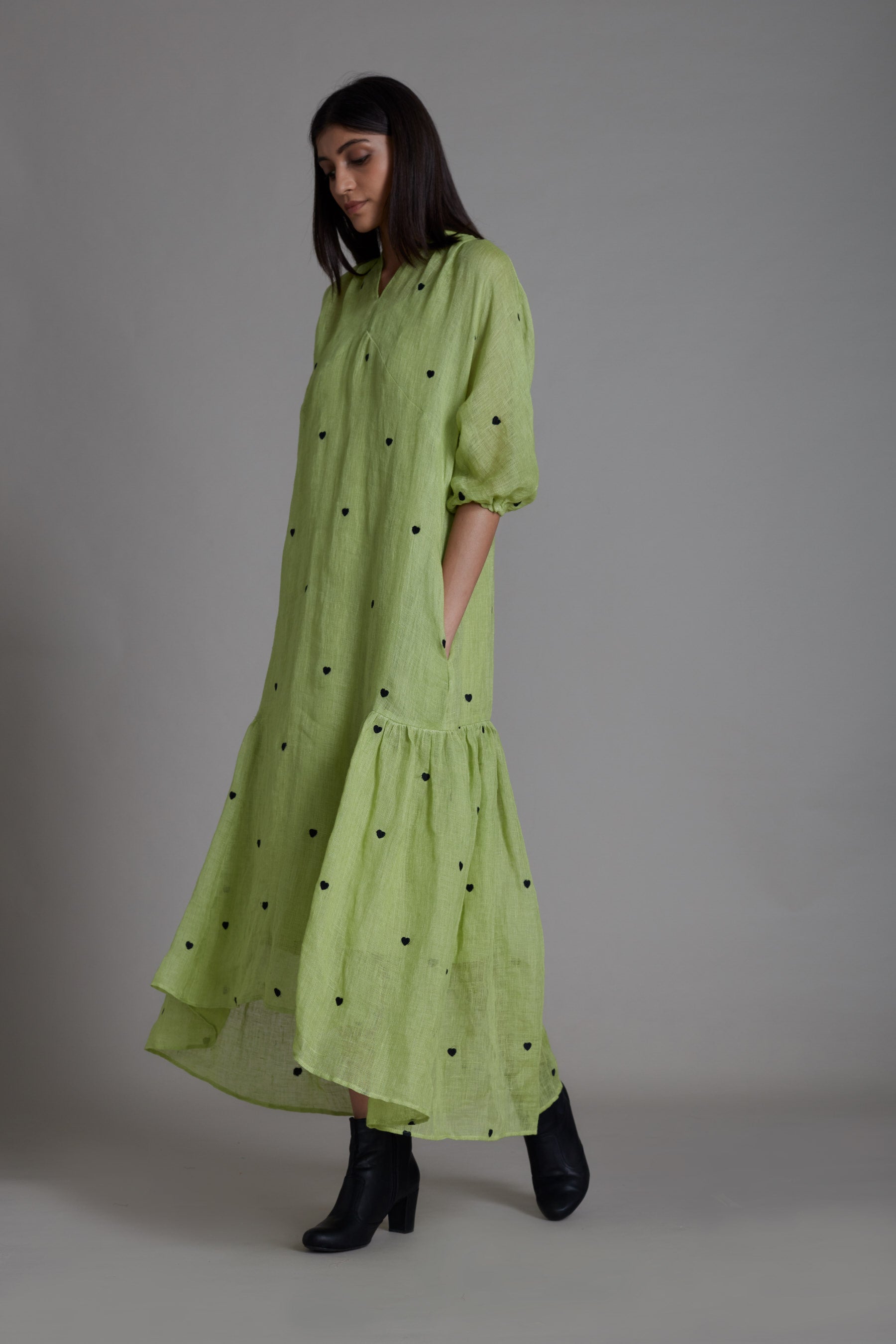 Mati Queen Of Hearts Dress-Green