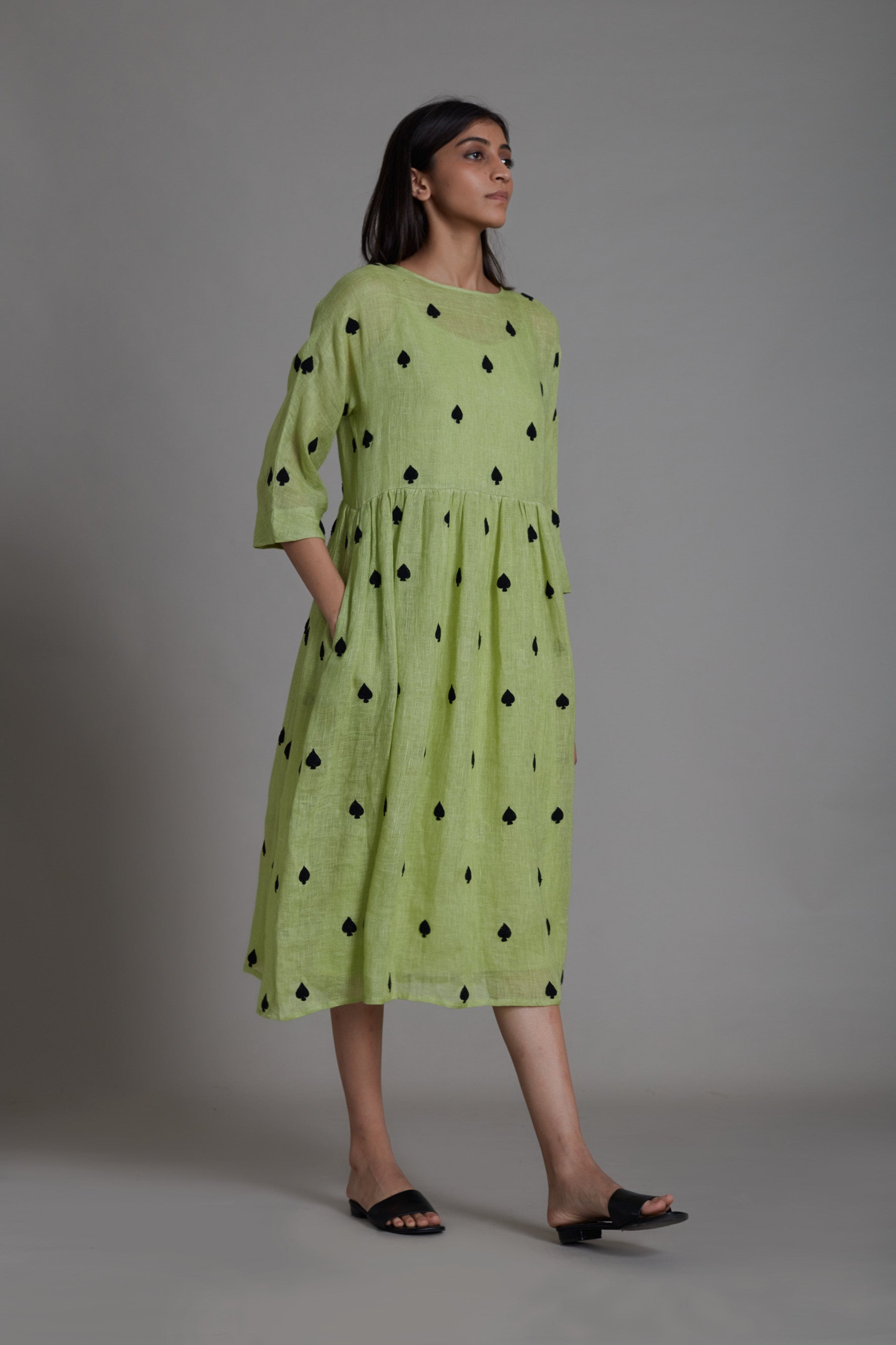 Mati Teen Patti Dress-Green