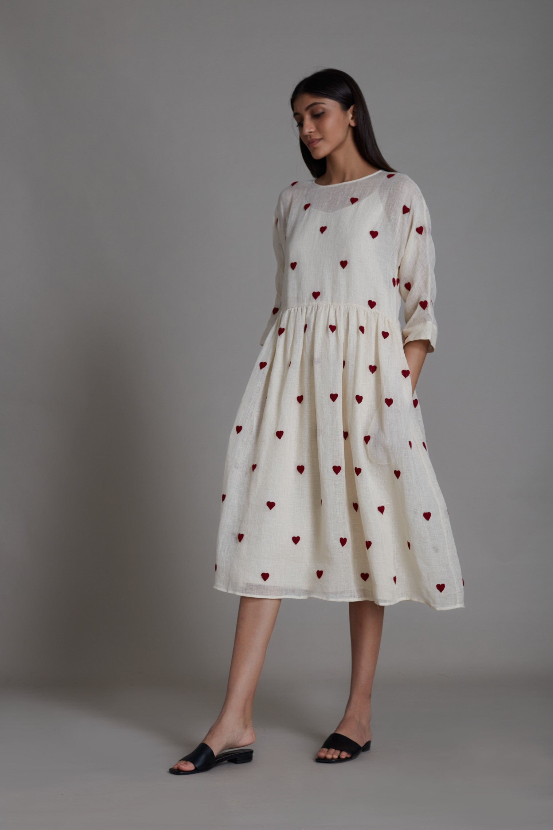 Mati Teen Patti Dress-Oatmeal