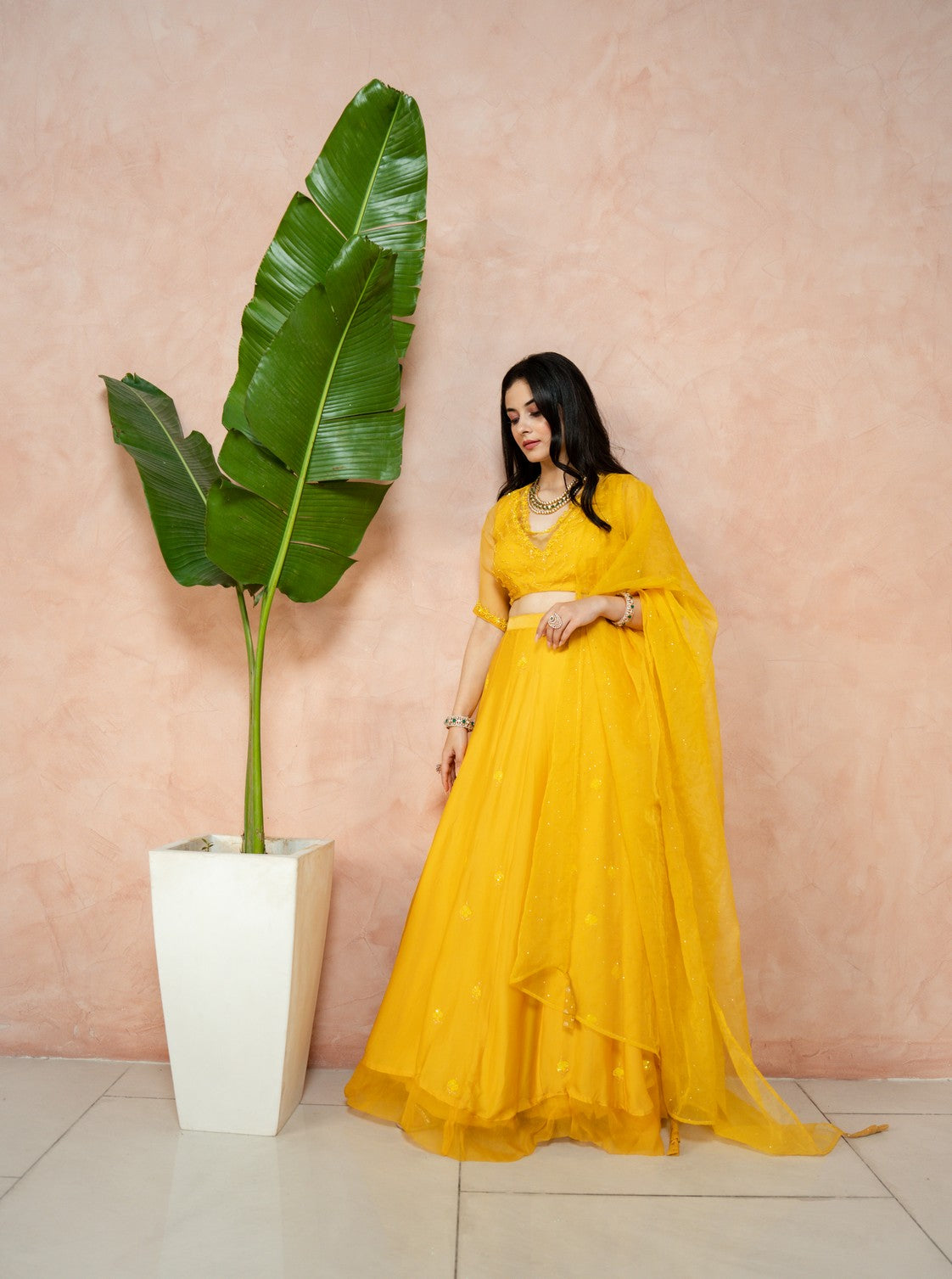 Yellow Lehenga Set