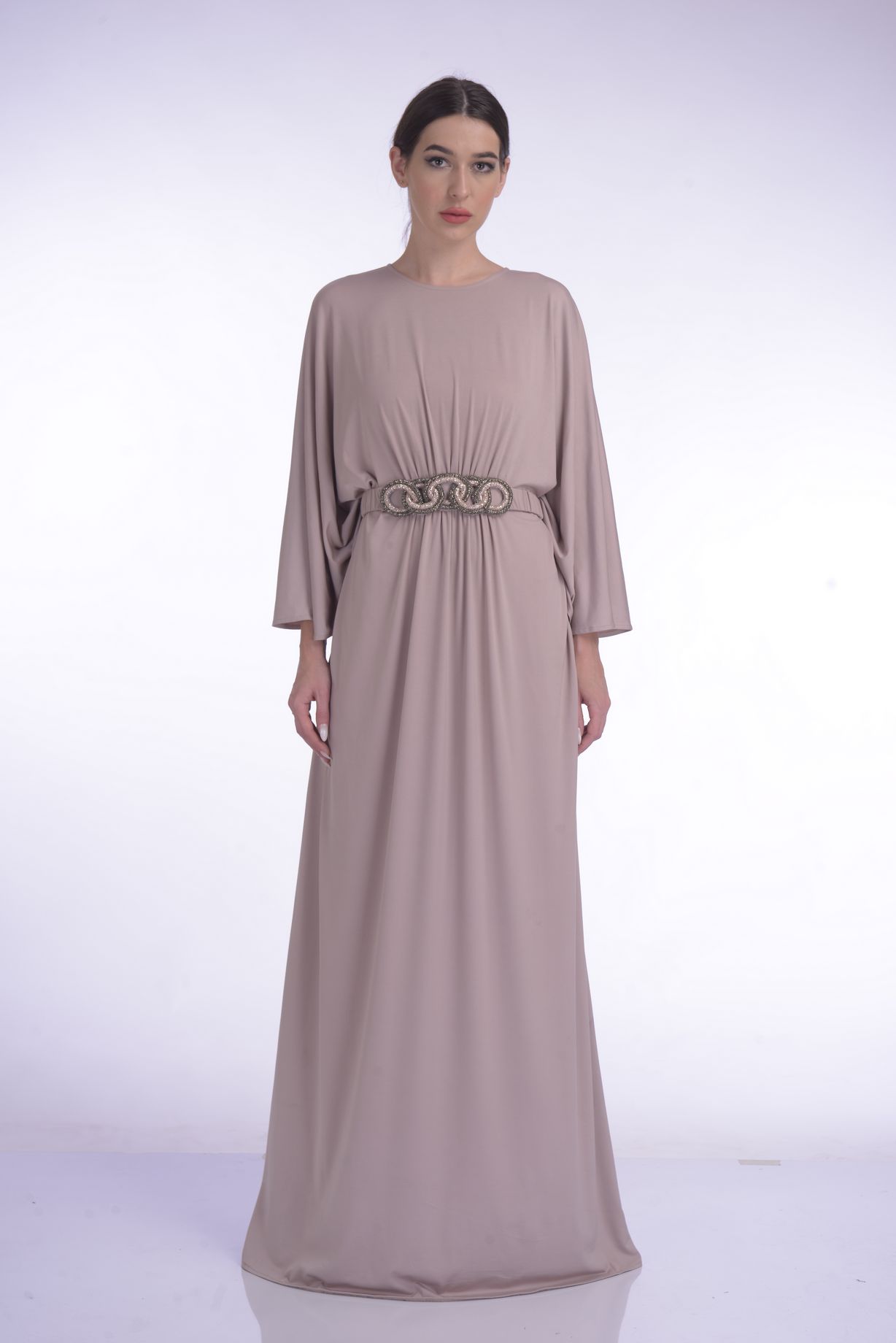 Cape Style Sleeve Jersey Drape Kaftan