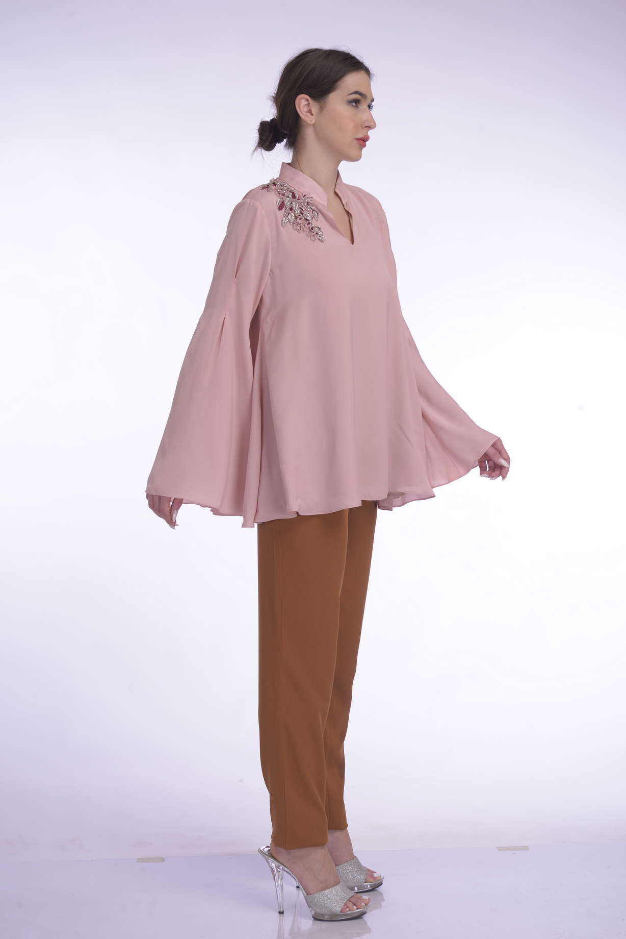 Primerose Pink Bottom Flaire Top