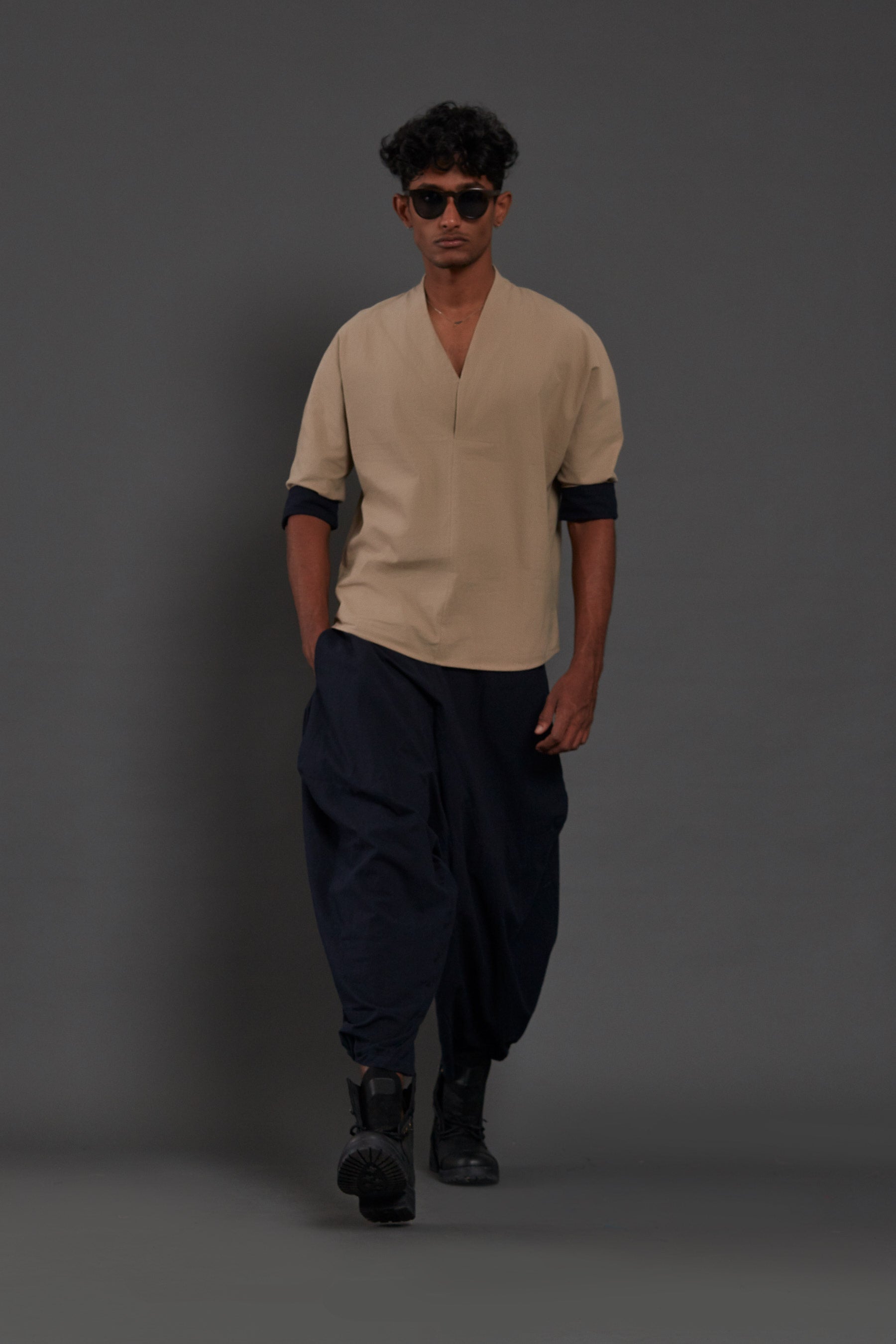 Navy Blue Baggy Pants