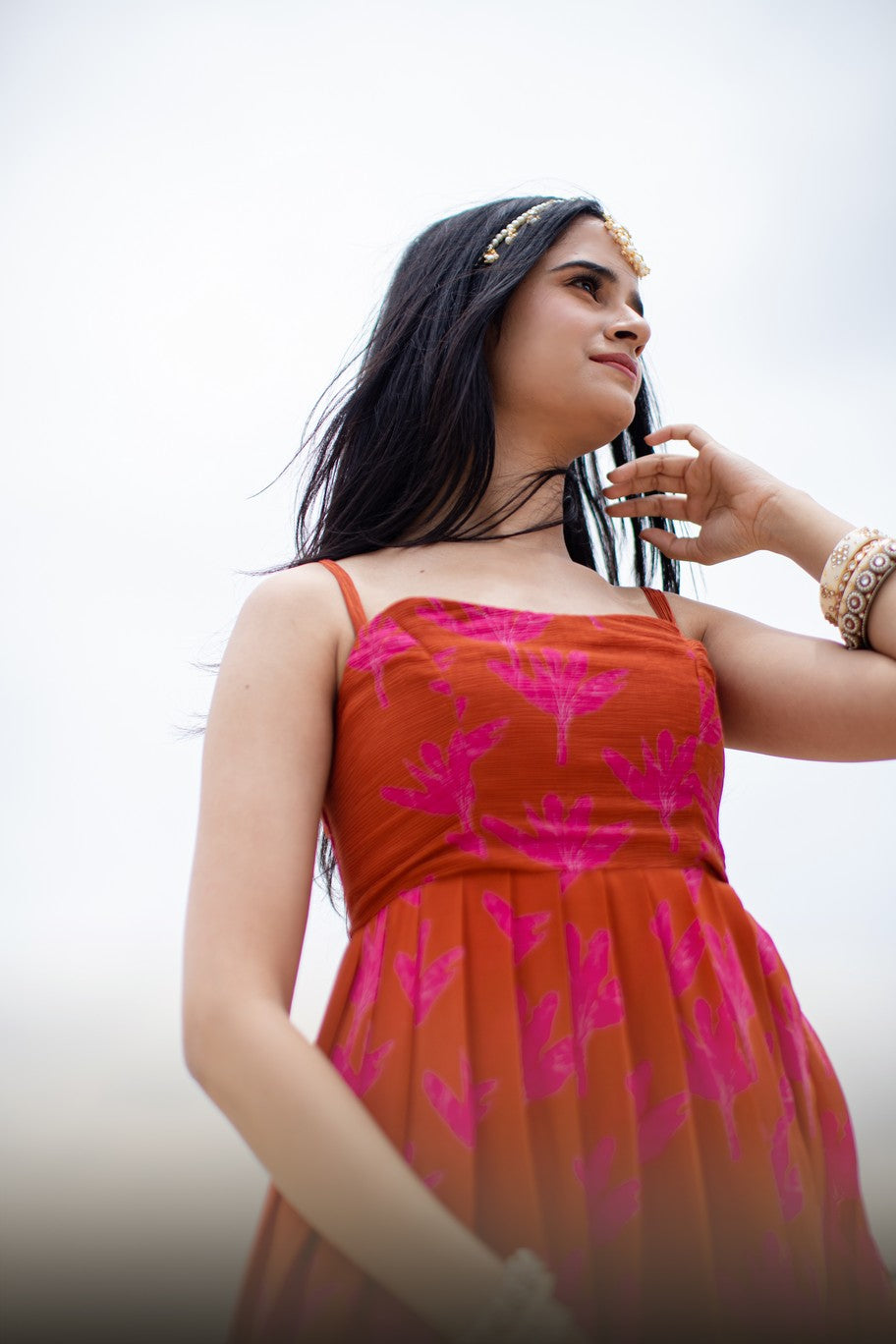 Pink banana dress