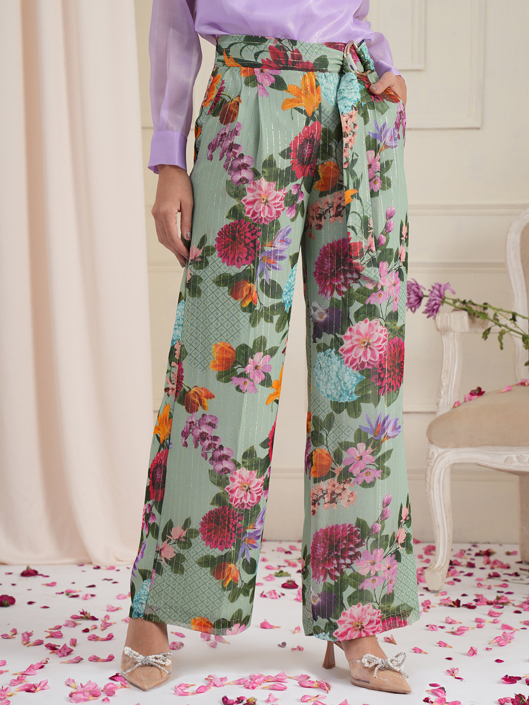 Eden Floral Parallel Trousers