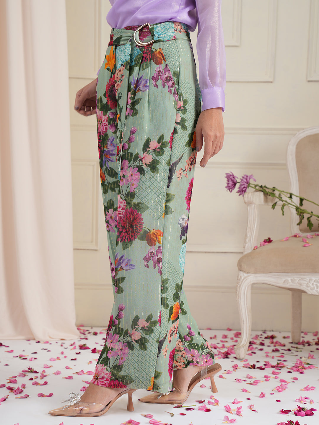 Eden Floral Parallel Trousers