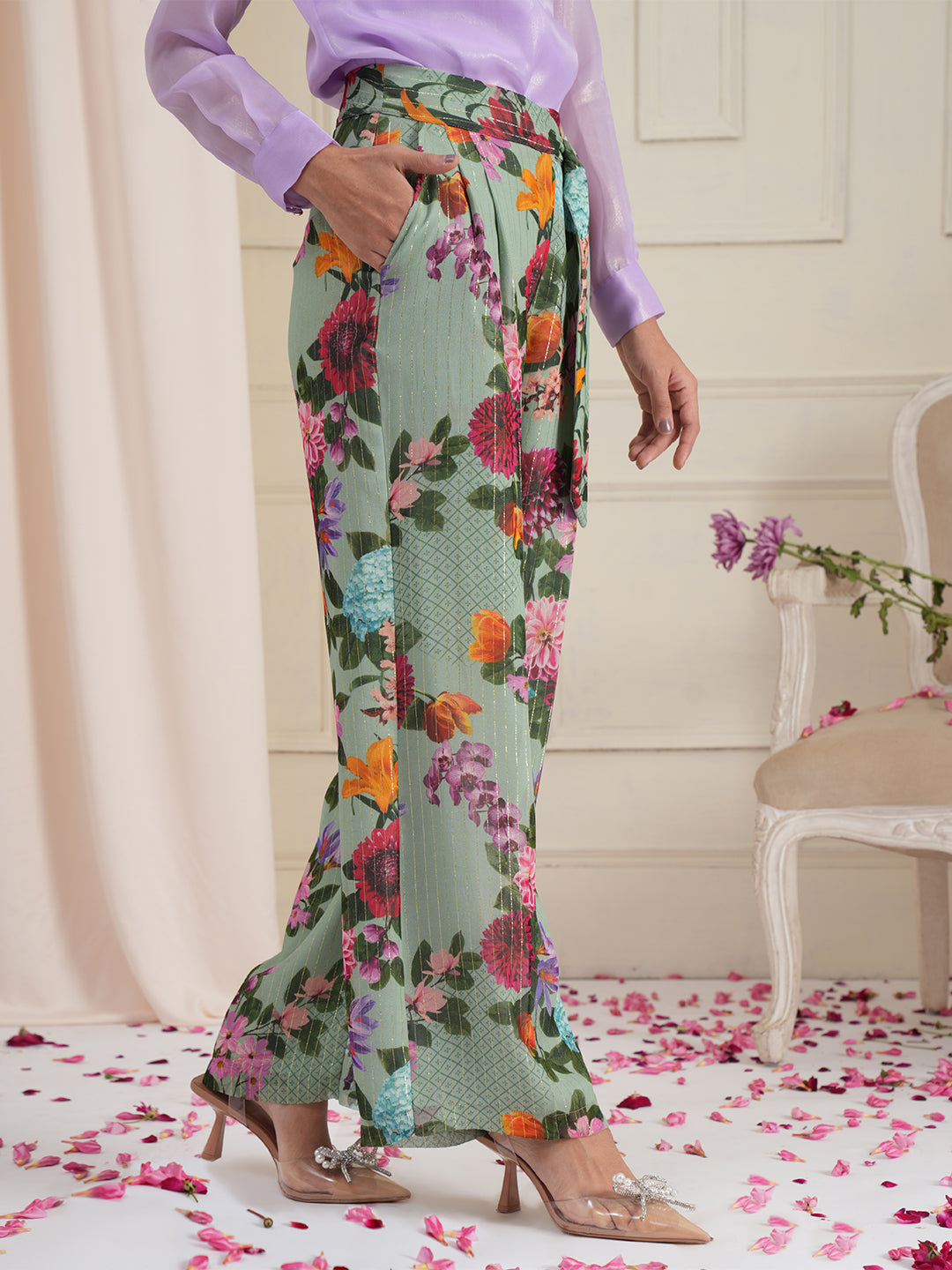 Eden Floral Parallel Trousers